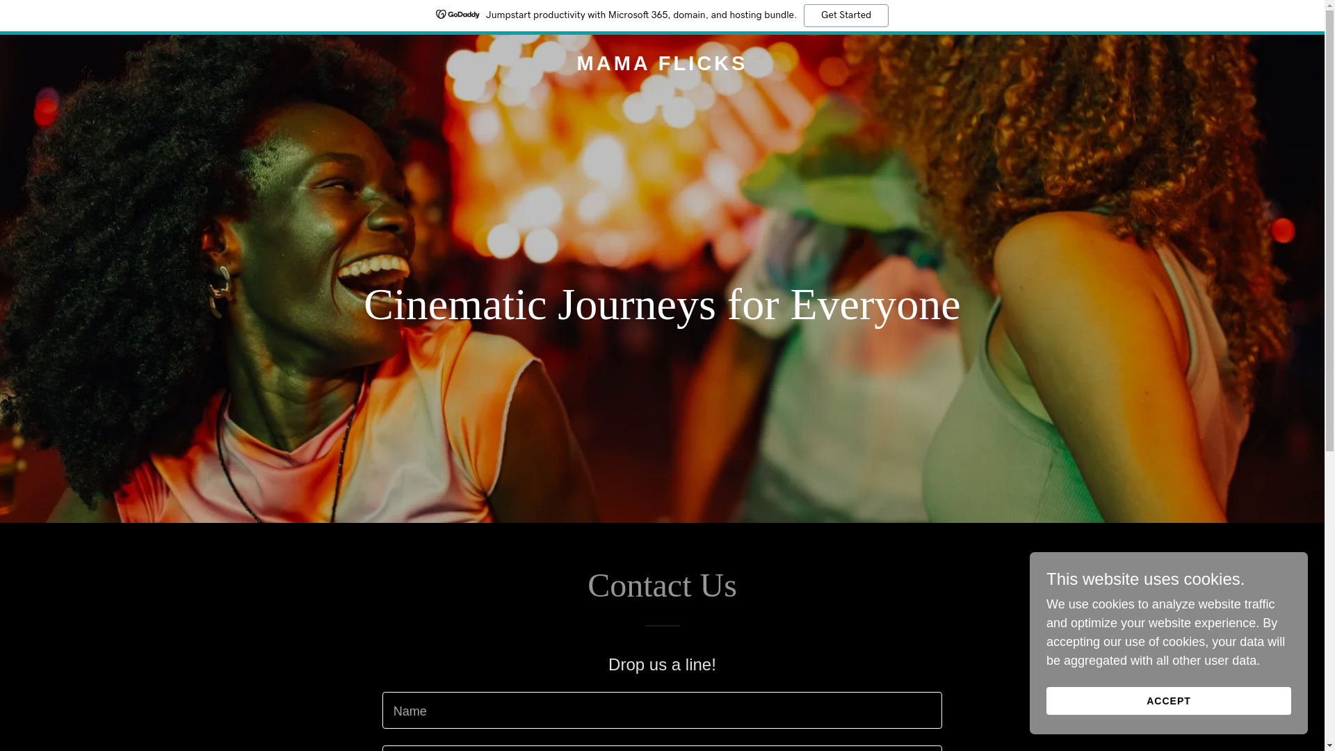 website screenshot of https://mamaflicks.com/