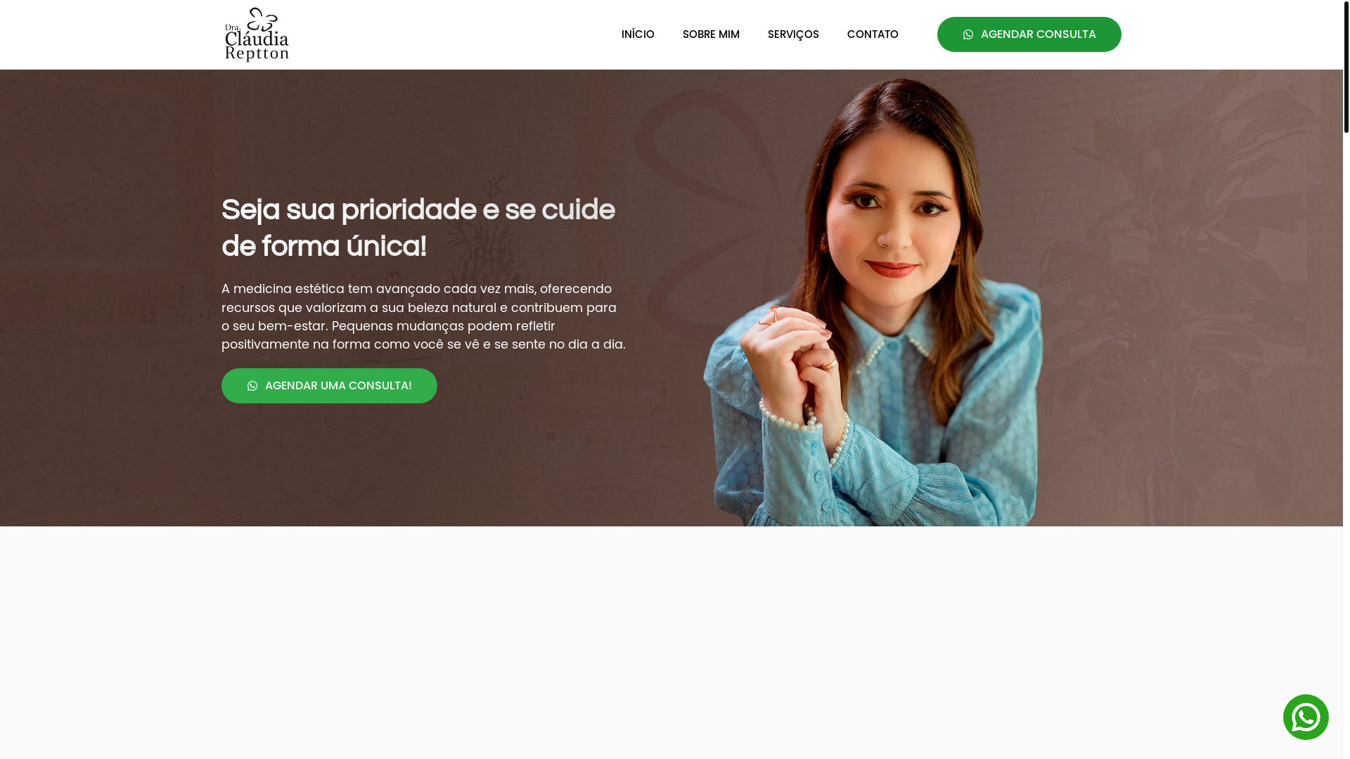 website screenshot of https://claudiareptton.com.br/