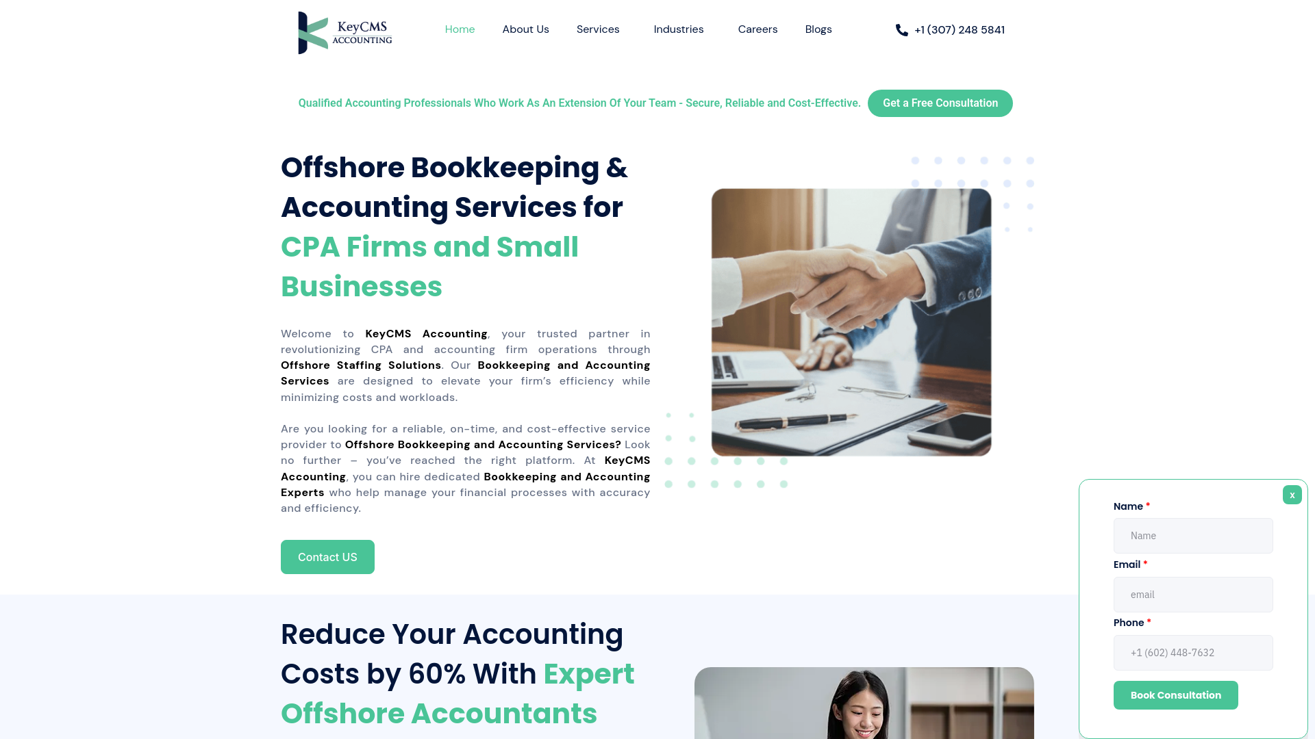 website screenshot of https://labskeycmsaccounting.com/