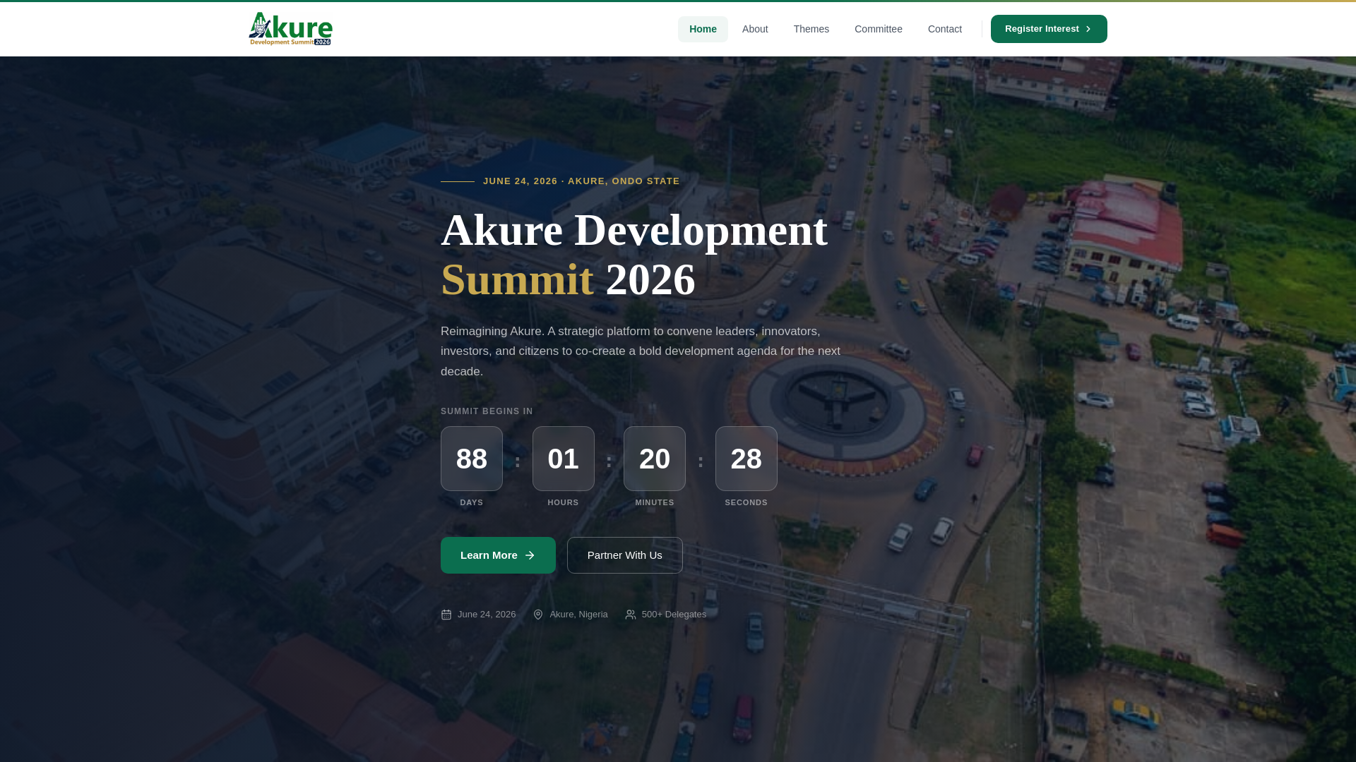 website screenshot of https://akuredevelopment.com/