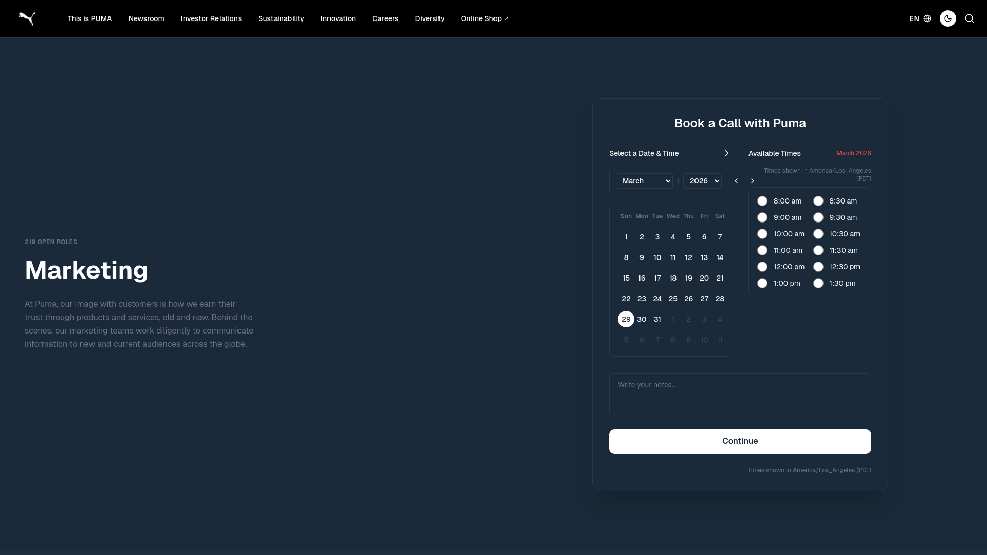 website screenshot of https://administrationroom-puma.com