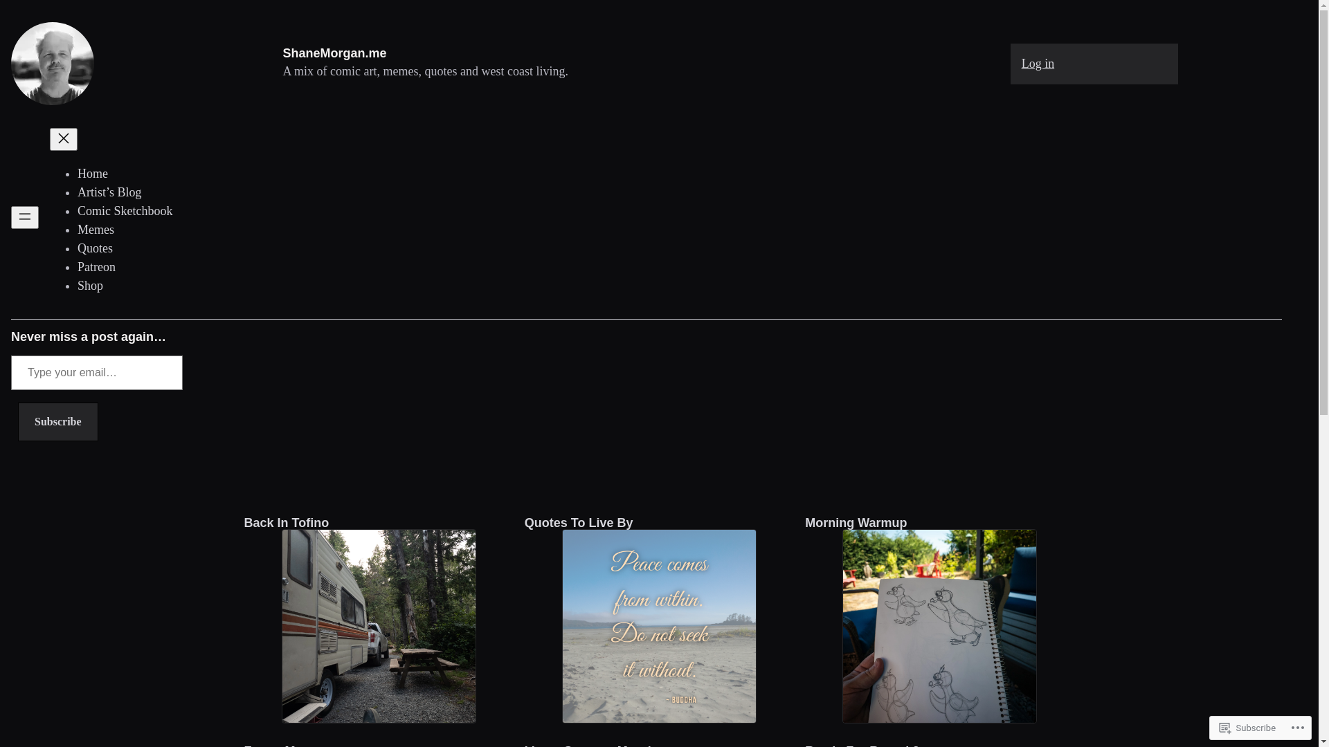 website screenshot of https://shanemorgan.blog/