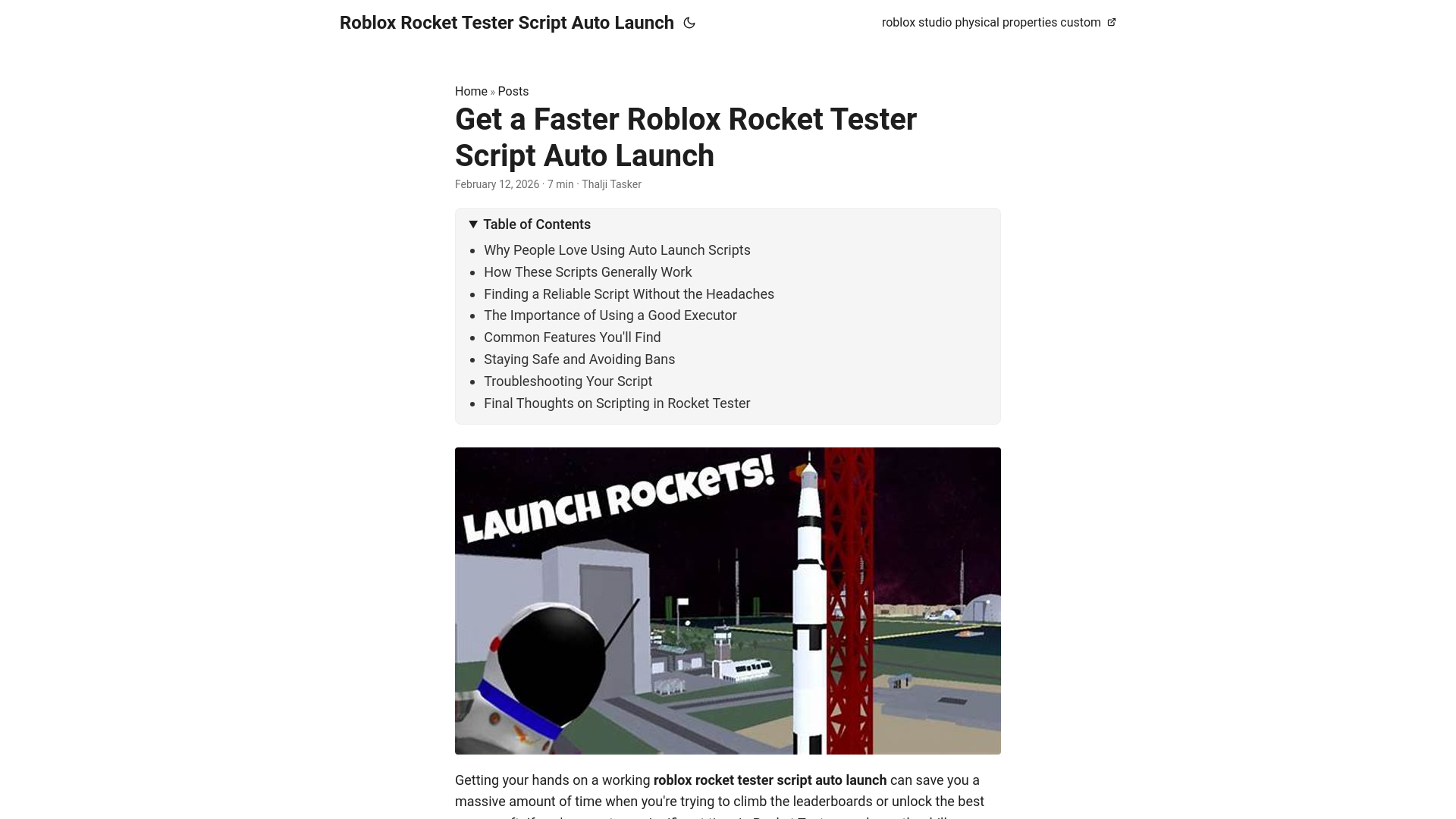 website screenshot of https://roblox-rocket-tester-script-auto-launch.pages.dev/