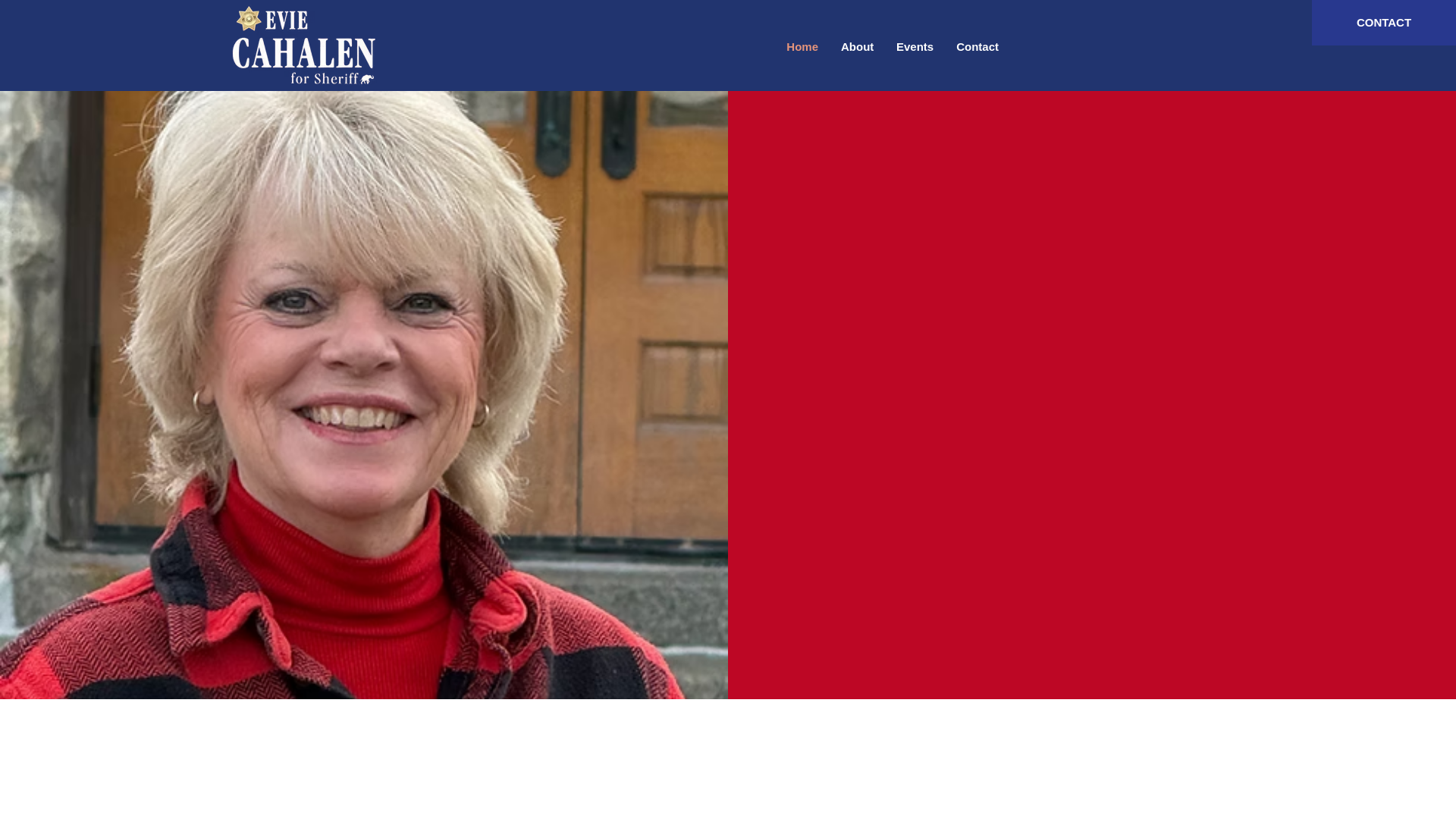 website screenshot of https://eviecahalenforsheriff.com/