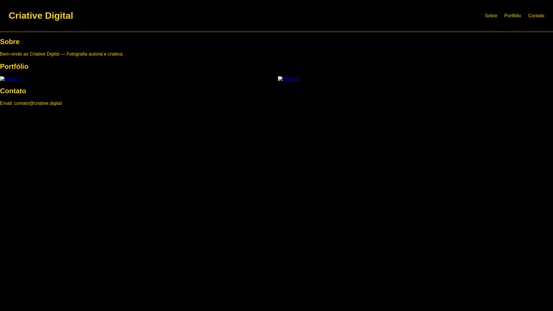 website screenshot of https://pccriativedigital.com.br/
