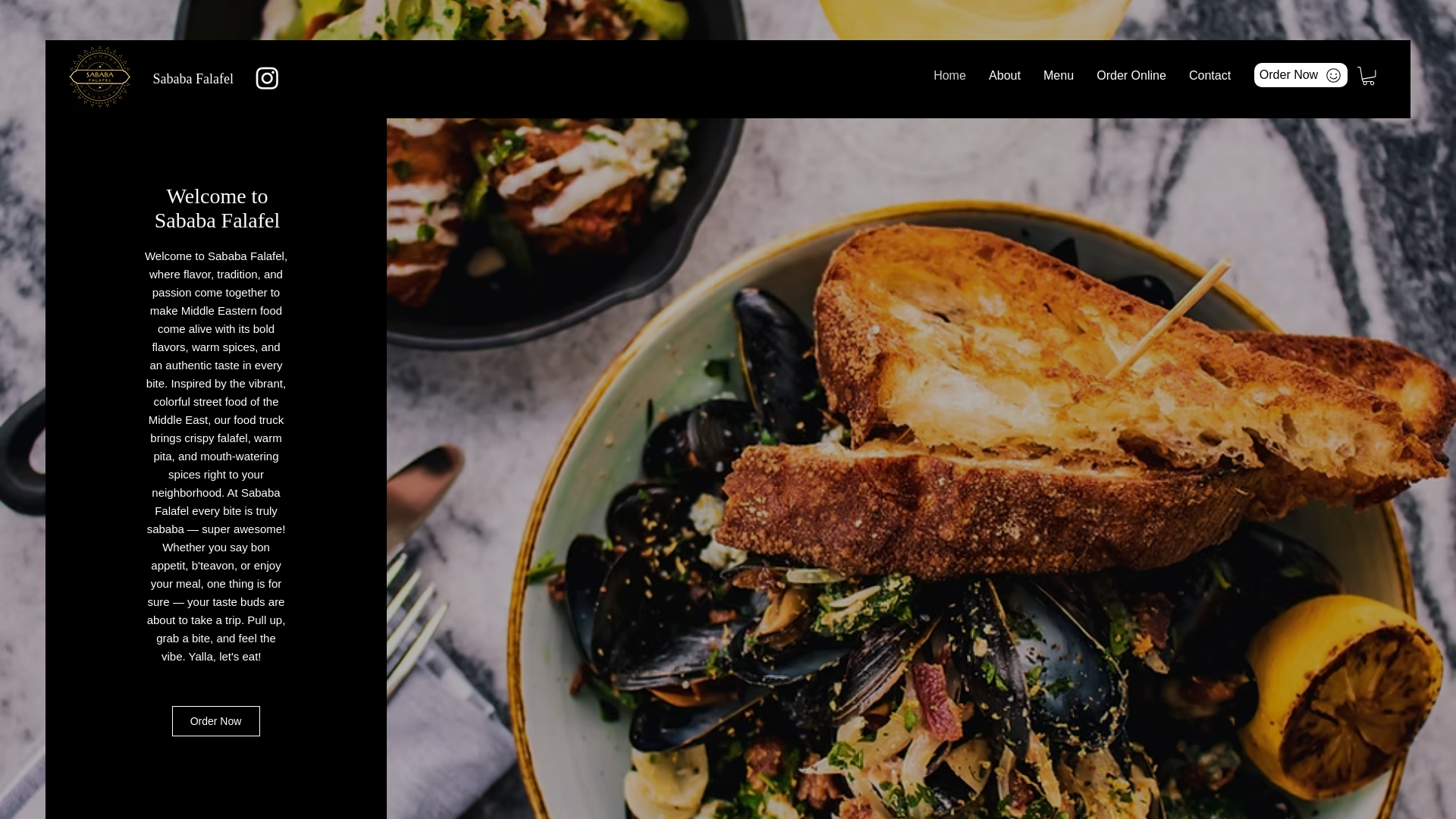 website screenshot of https://sababafalafelphilly.com/