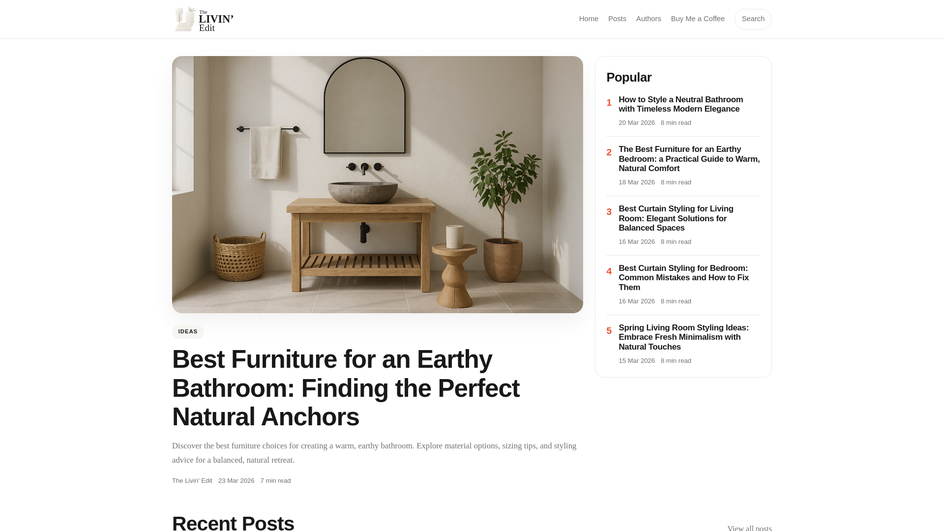 website screenshot of https://thelivinedit.com/