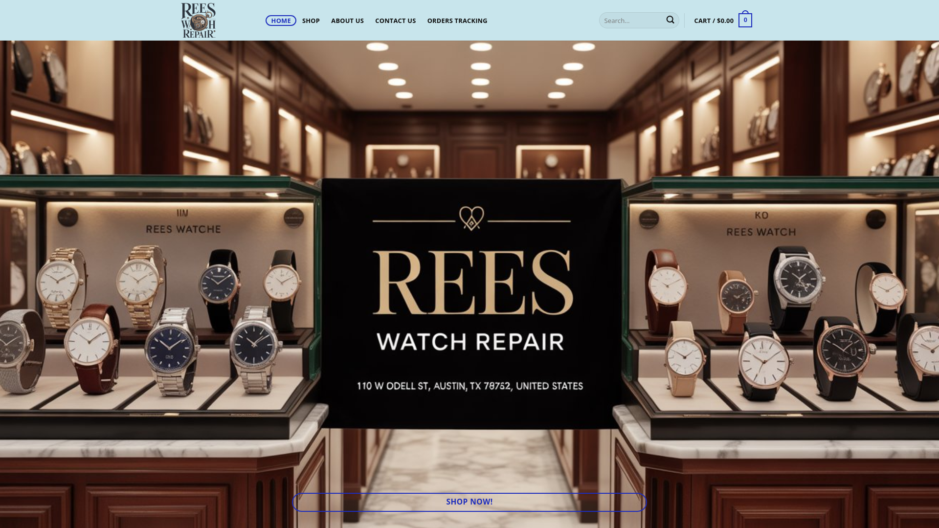 website screenshot of https://reeswatchrepair.com/