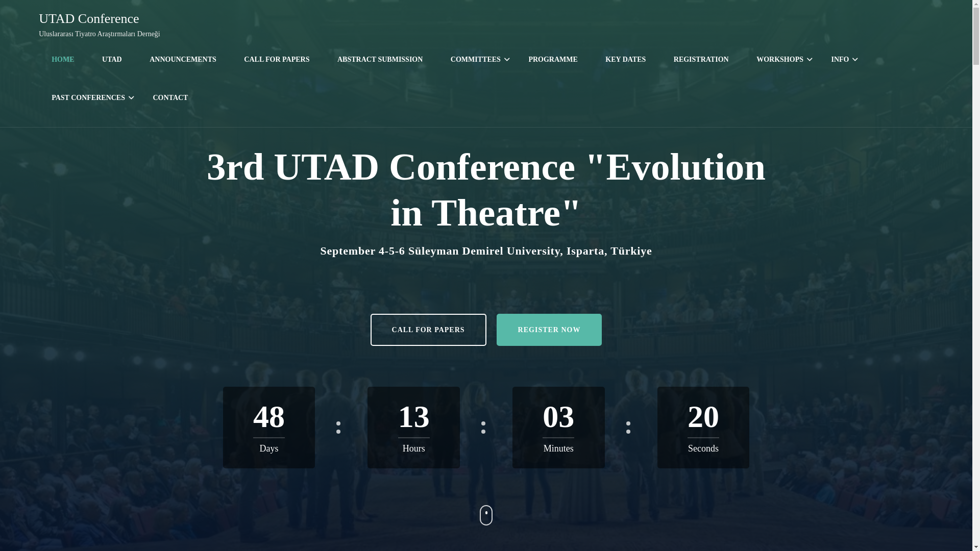 website screenshot of https://utadconference.com