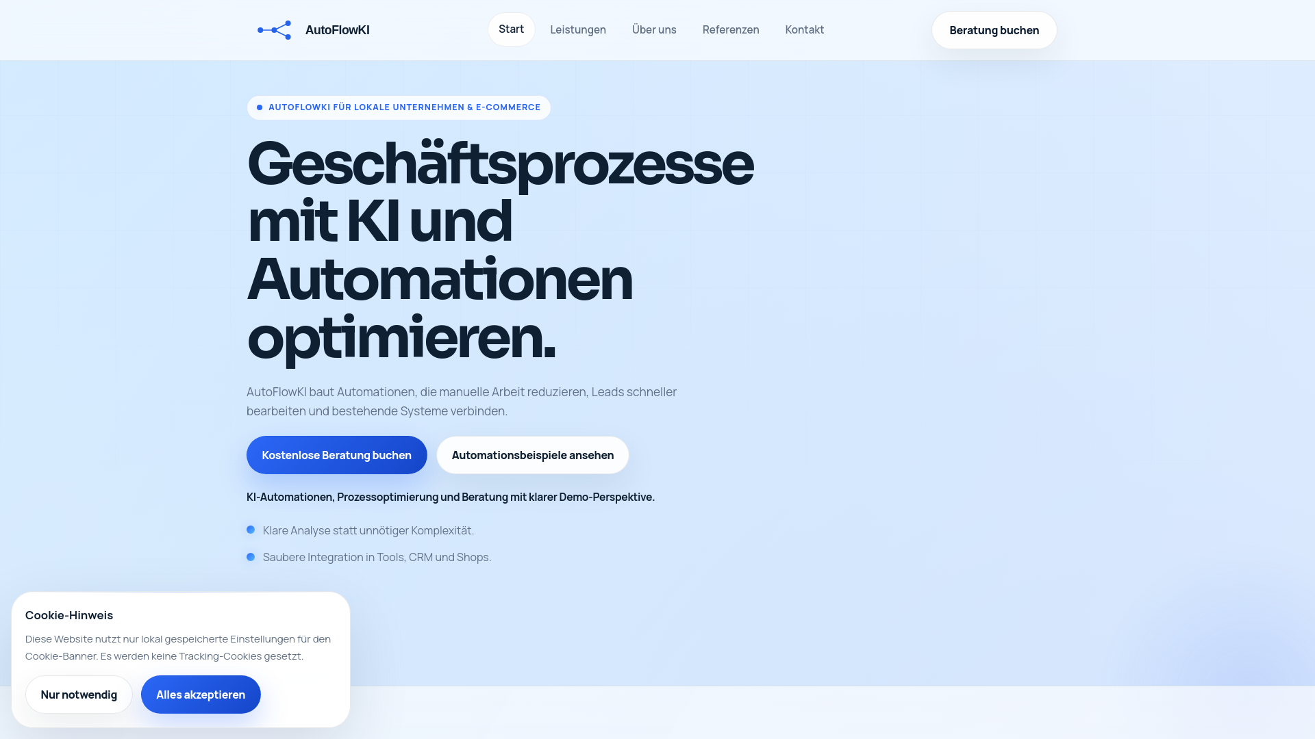 website screenshot of https://autoflowki.de/