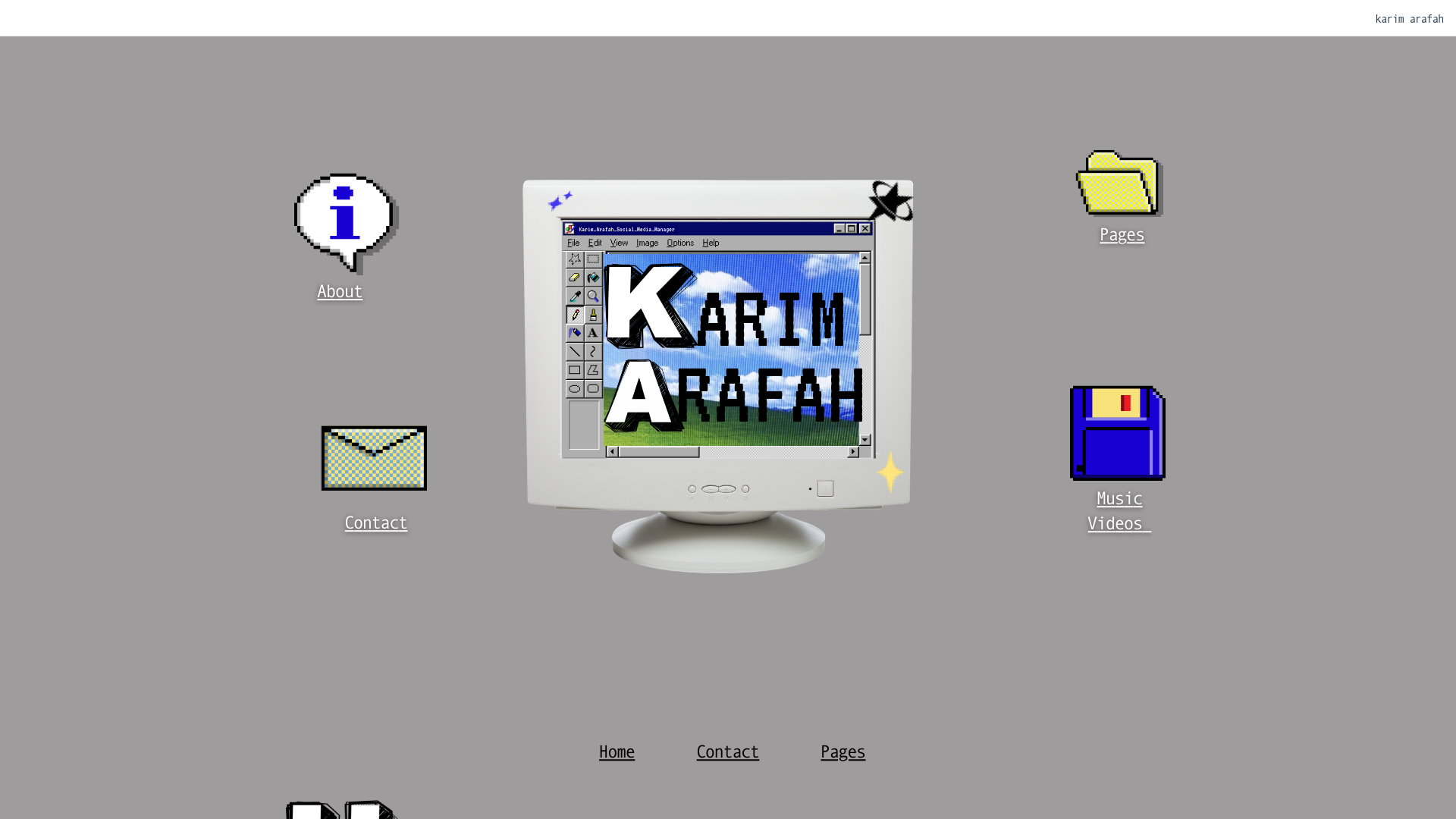 website screenshot of https://karimarafah.com/