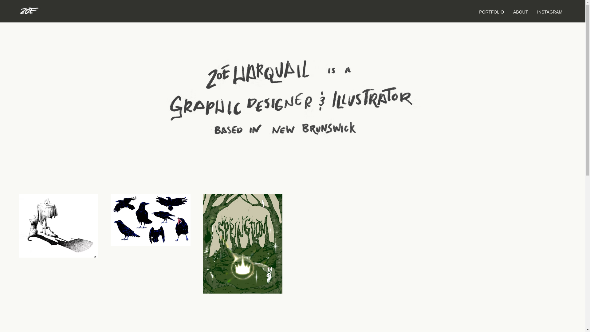 website screenshot of https://zoeharquaildesigns.com/