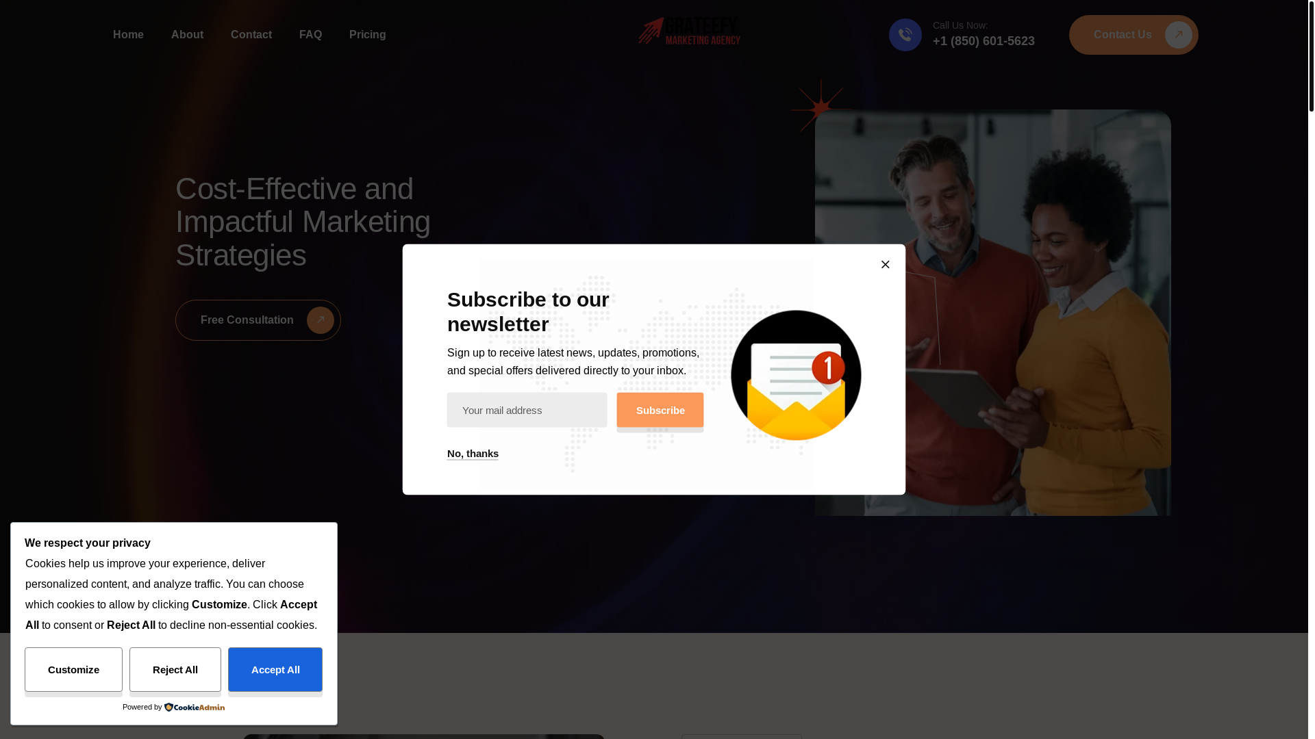 website screenshot of https://grateefy.site/