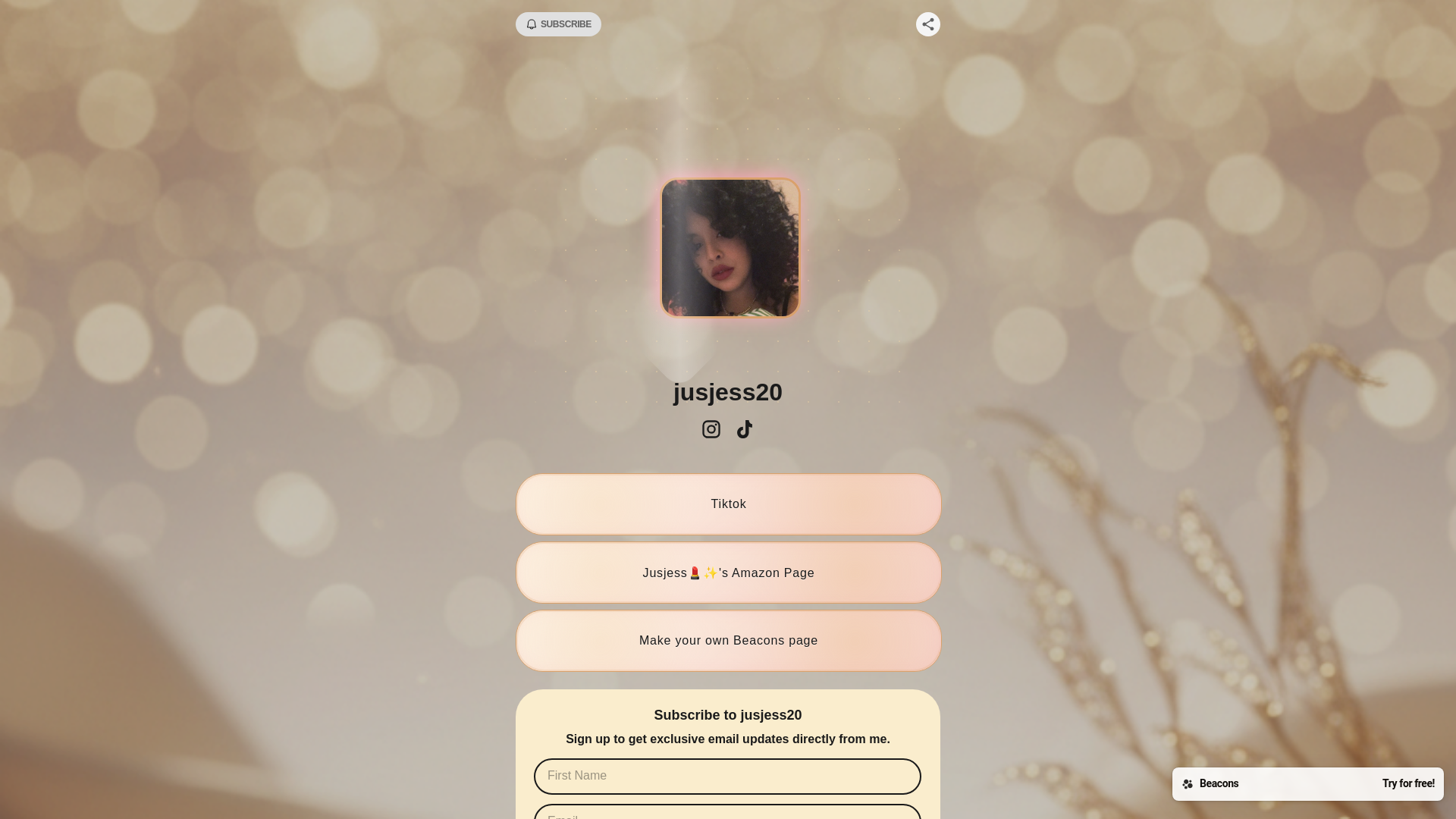 website screenshot of https://jusjess20.com