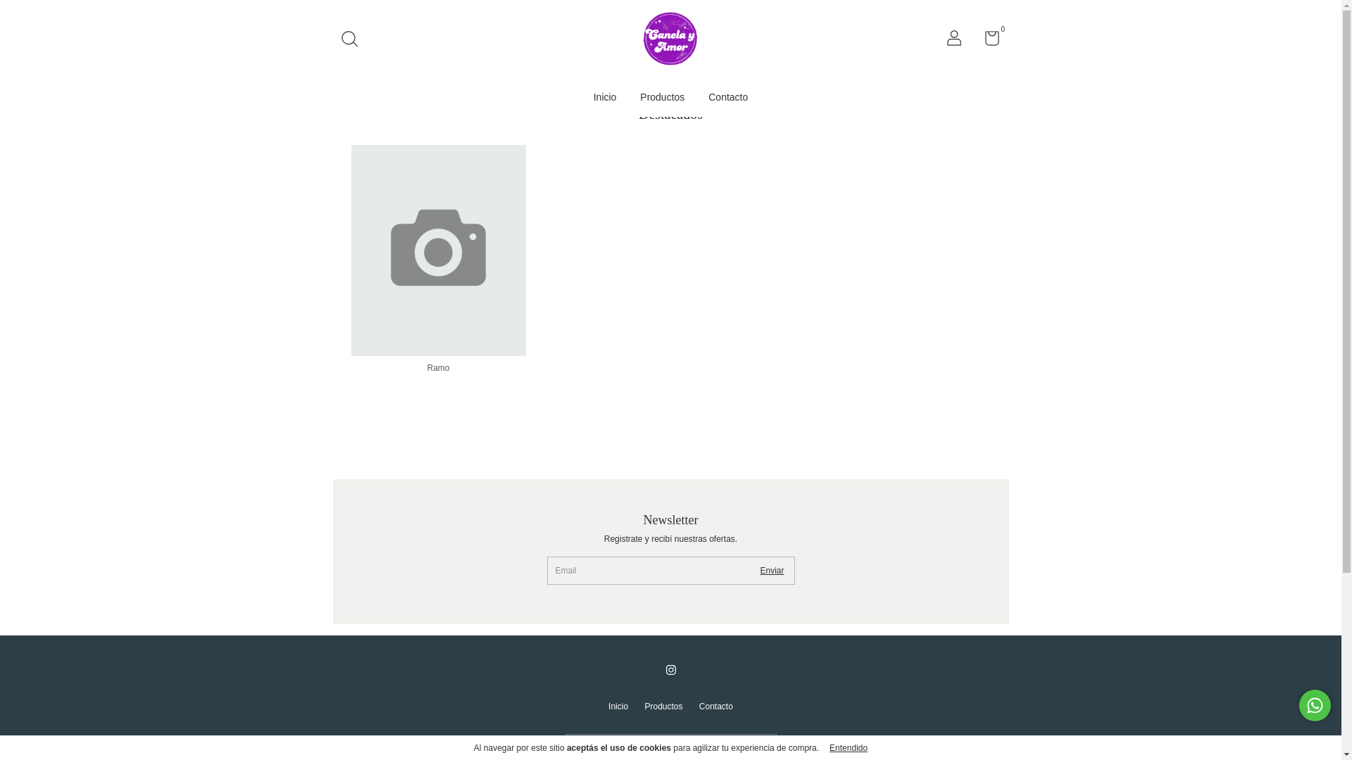 website screenshot of https://canelayamor.com.ar/
