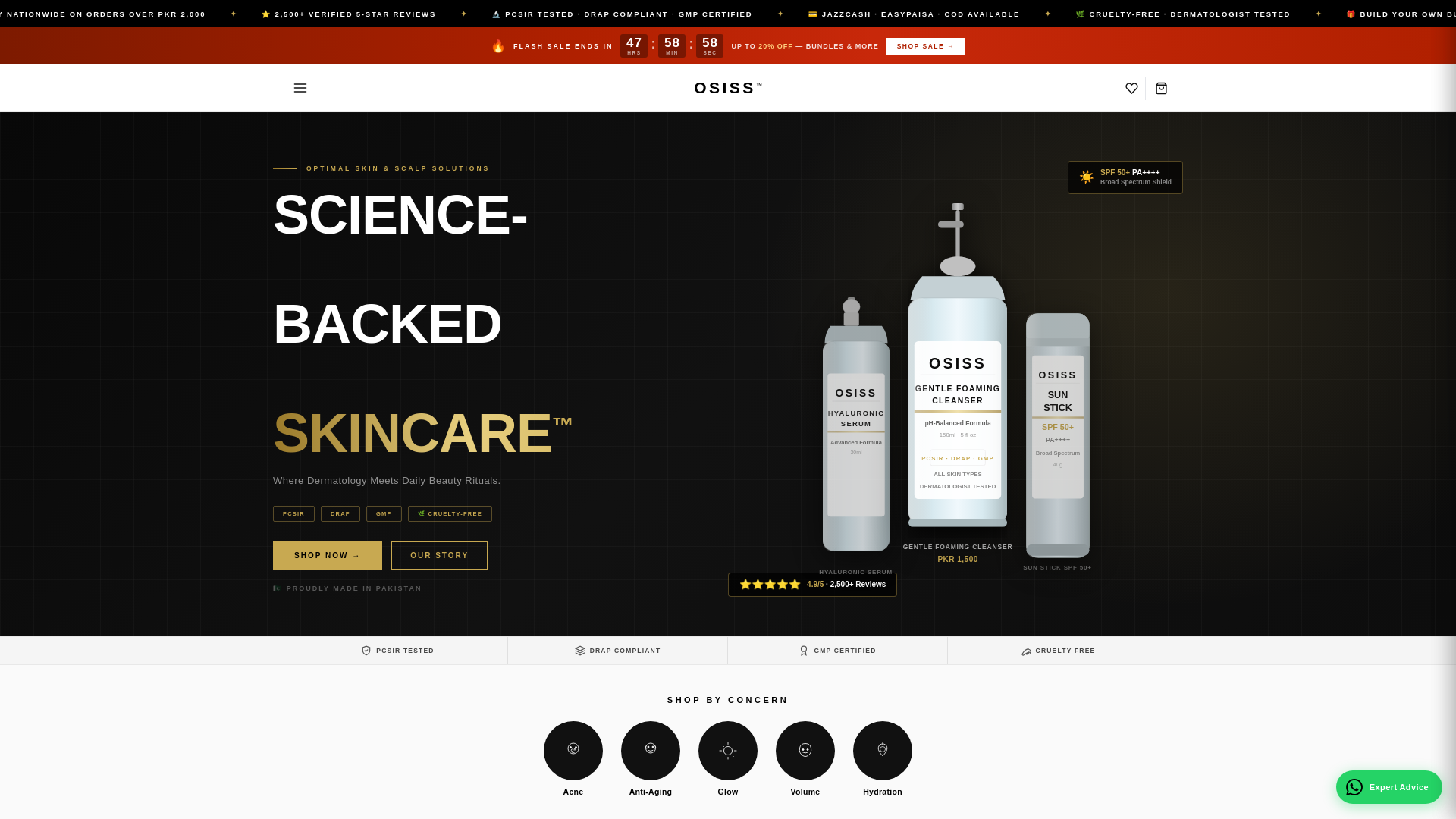 website screenshot of https://osiss.com.pk/
