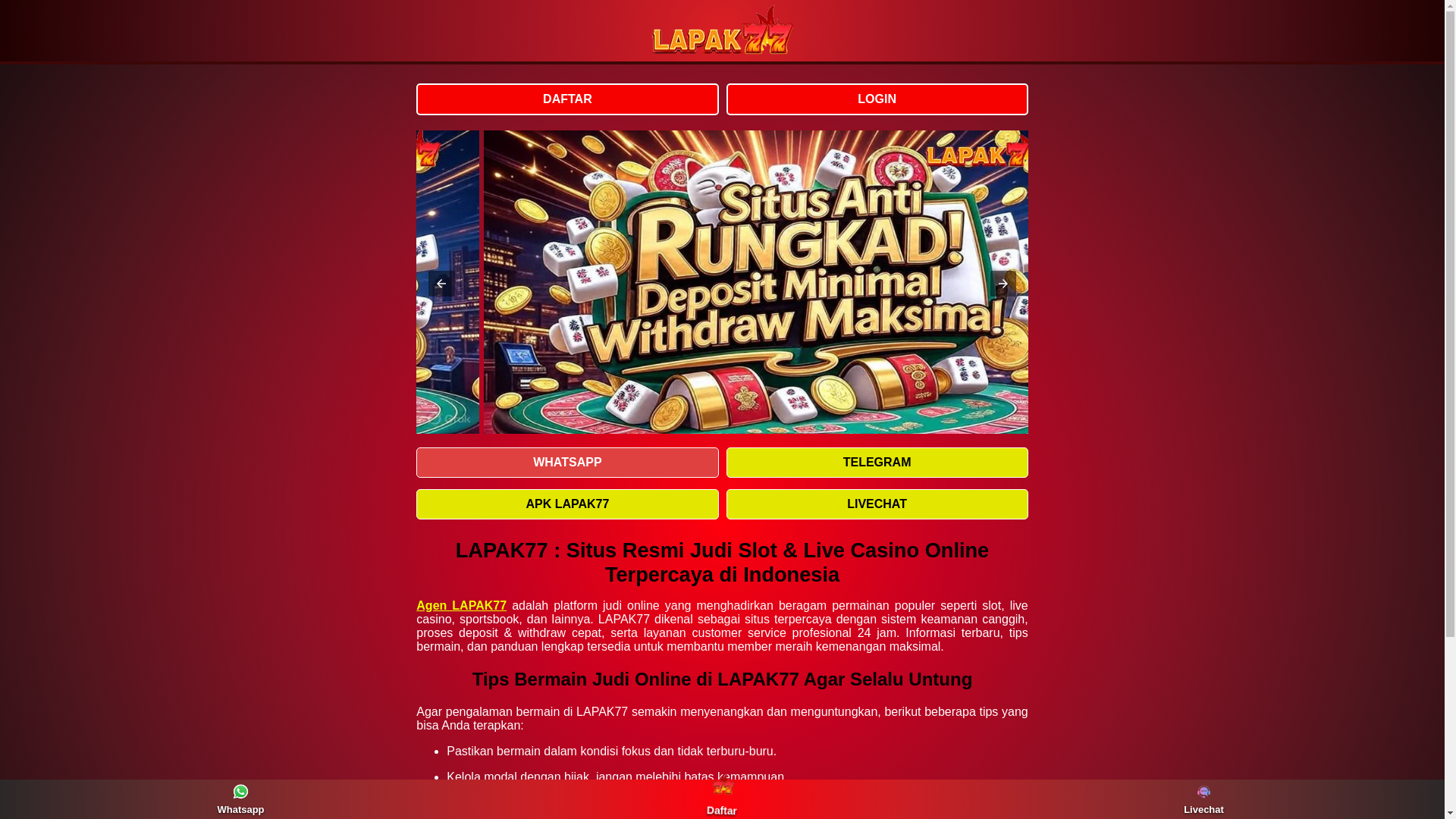 website screenshot of https://lapak77-amp.pages.dev/