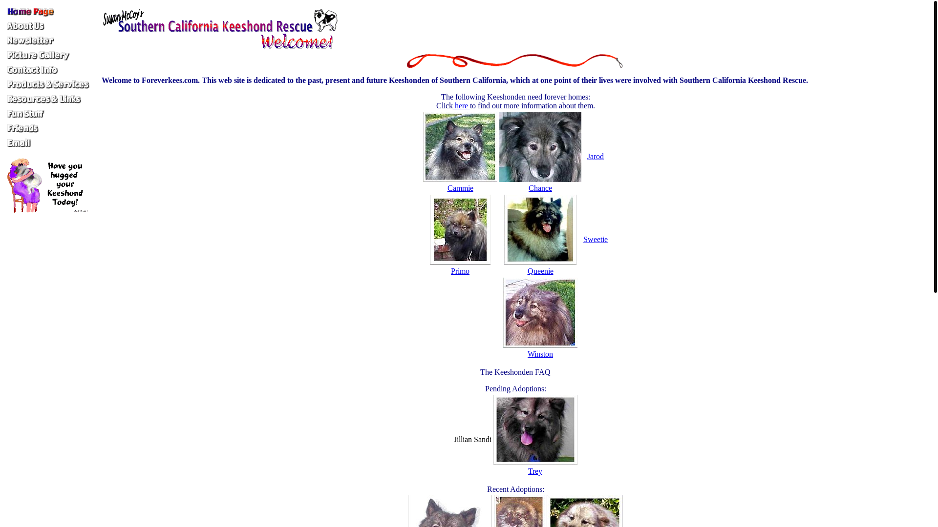 website screenshot of https://foreverkees.pages.dev/