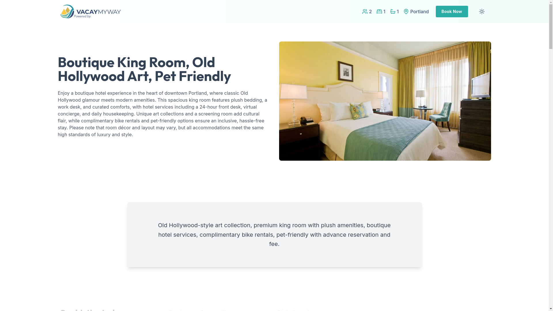 website screenshot of https://glamportland.vacations/