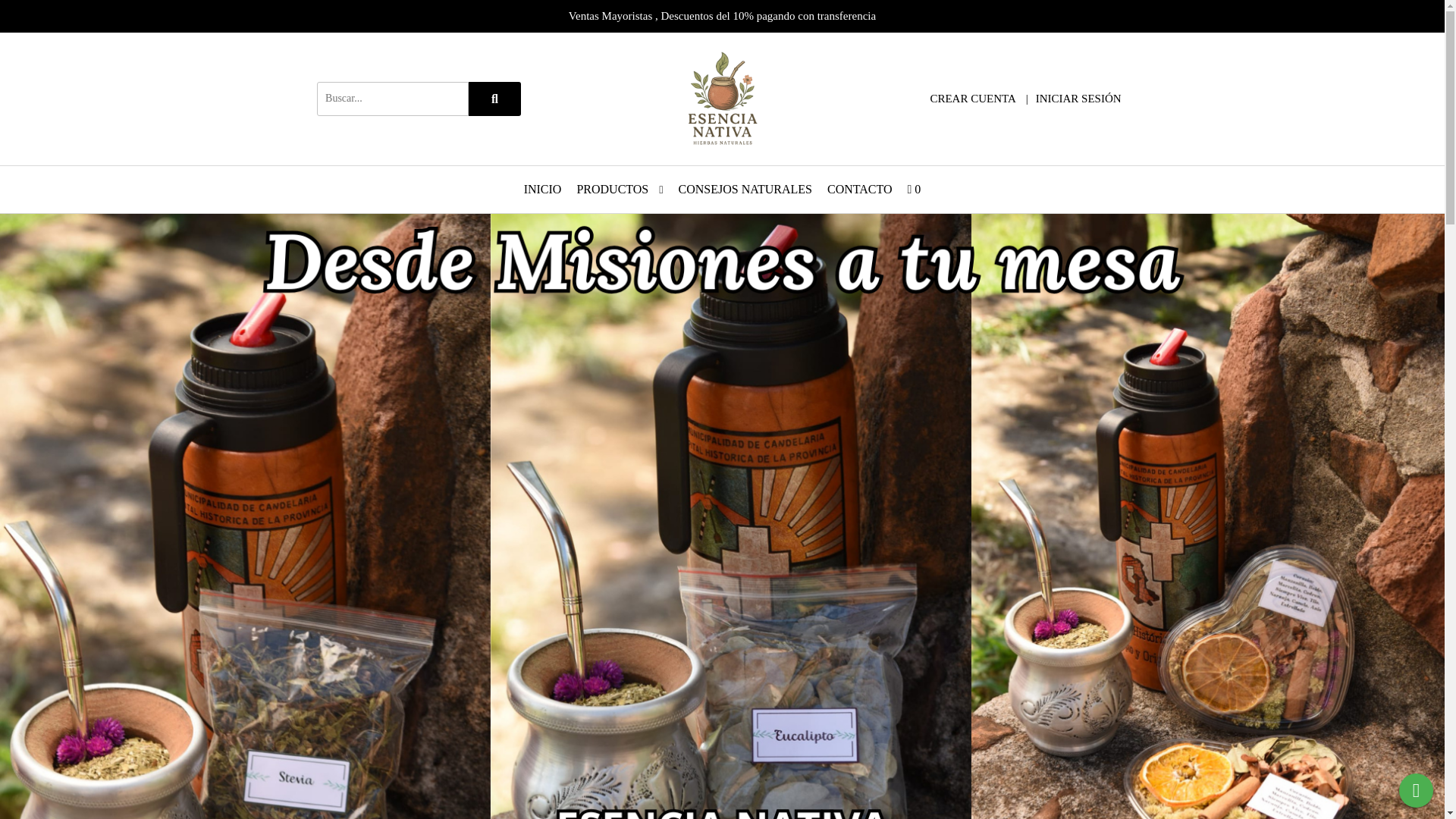 website screenshot of https://esencianativa.com.ar/