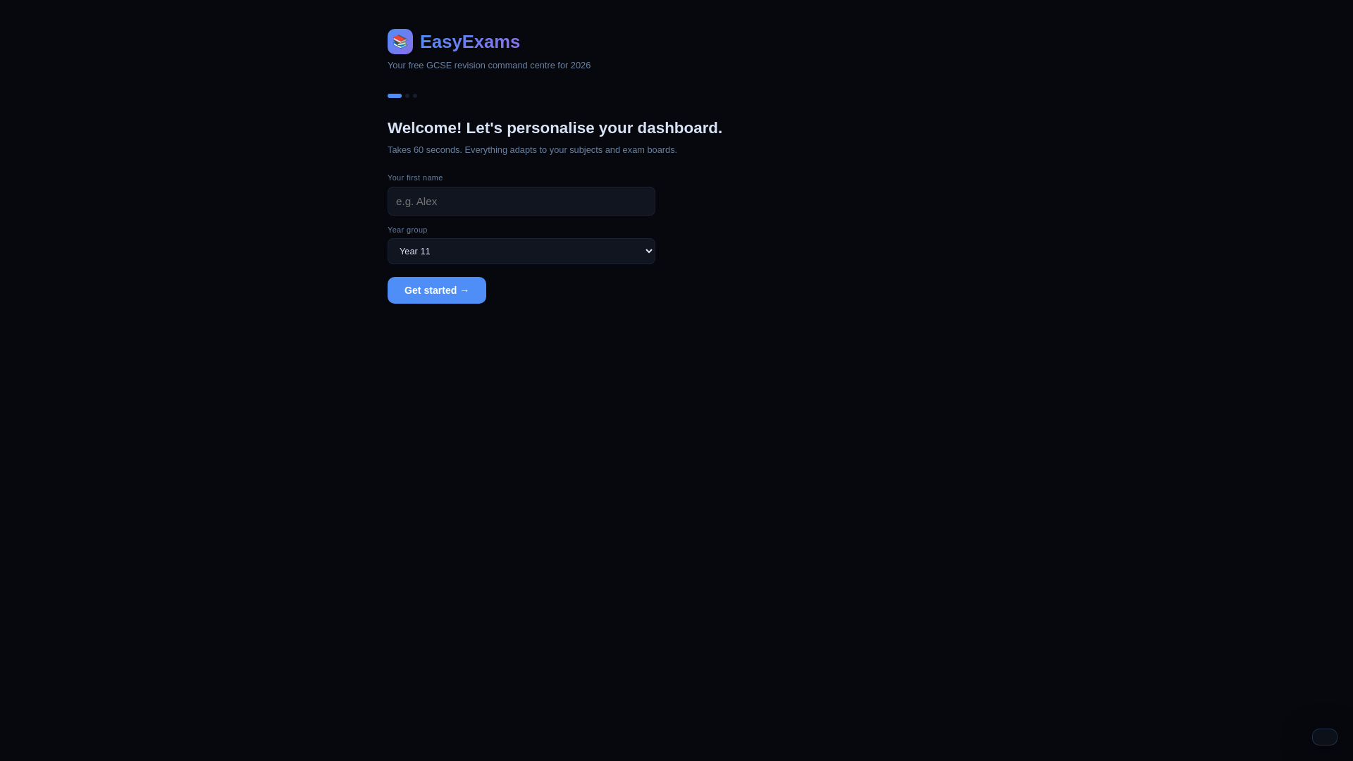 website screenshot of https://easyexams.pages.dev/