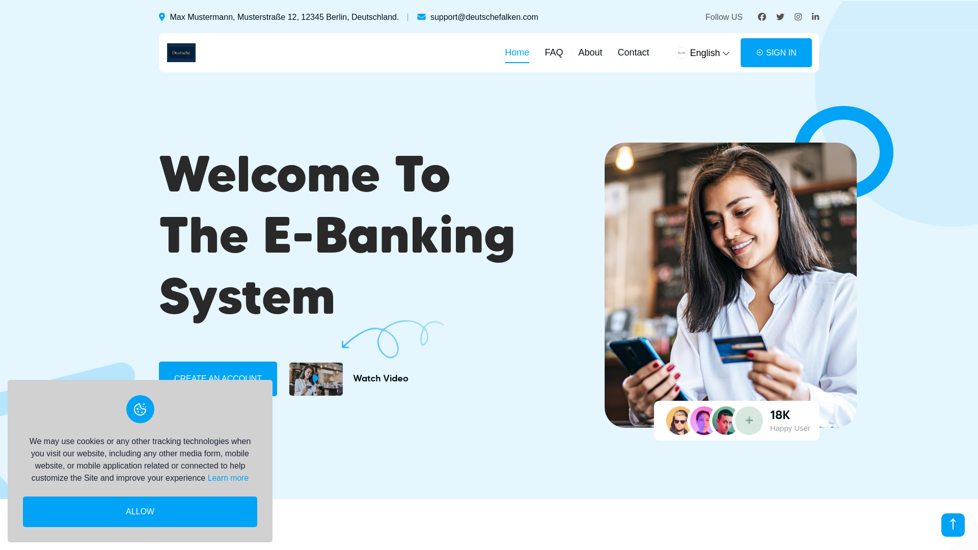 website screenshot of https://deutschefalken.com