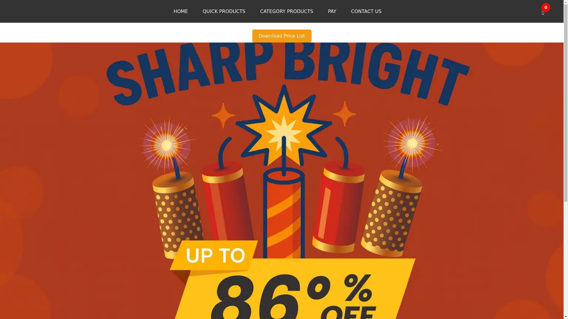 website screenshot of https://sharpbrightcrackers.com/