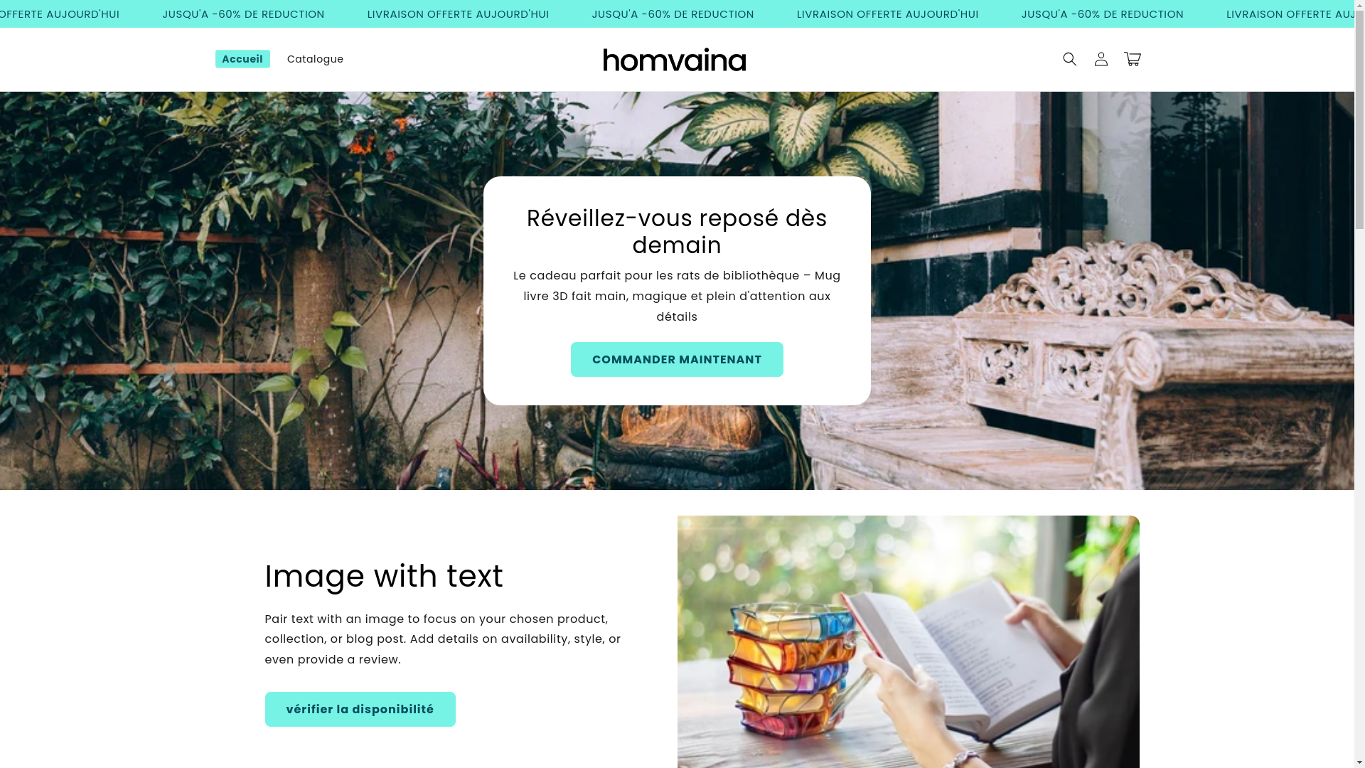 website screenshot of https://homvaina.com/