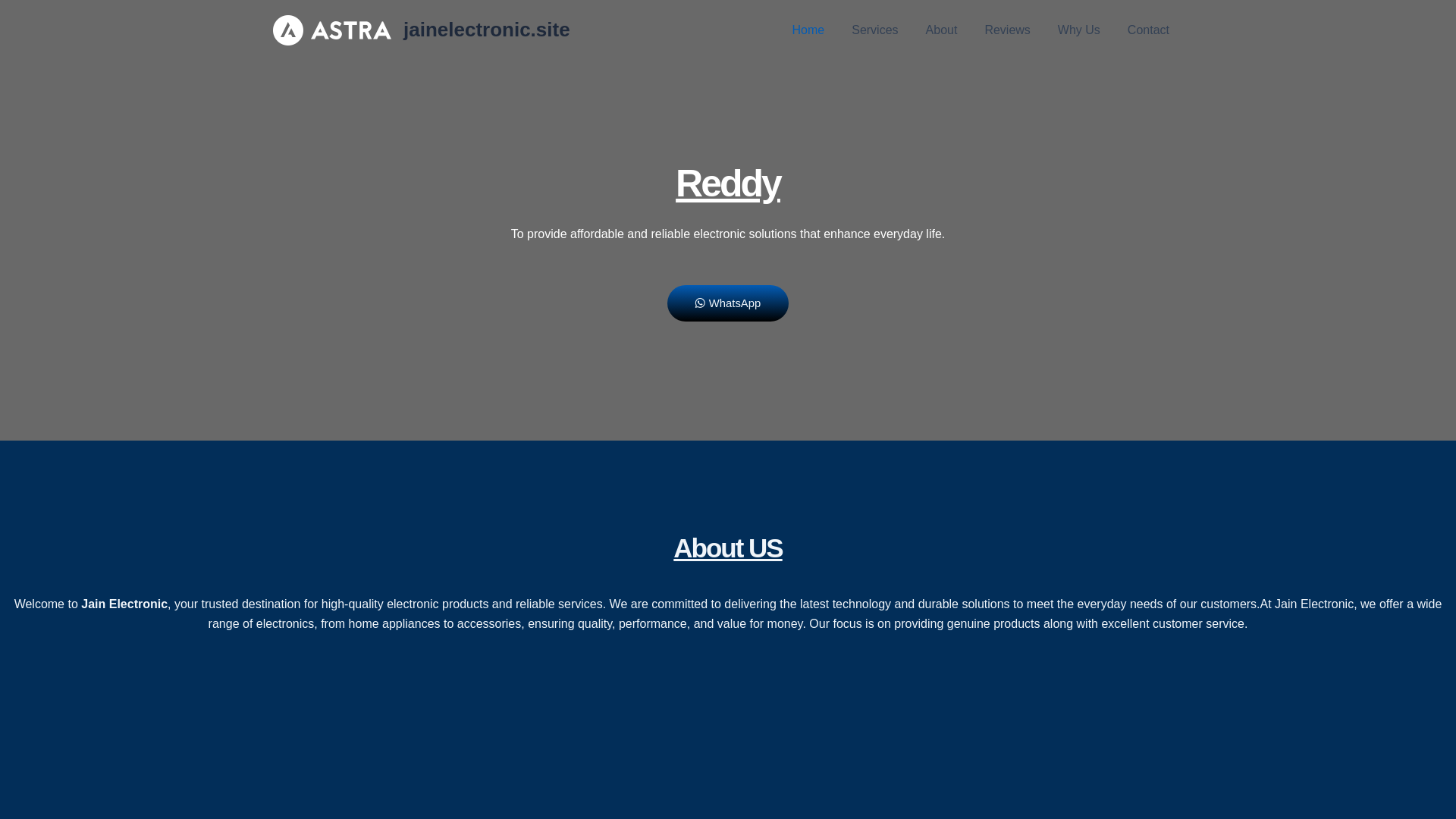website screenshot of https://jainelectronic.site