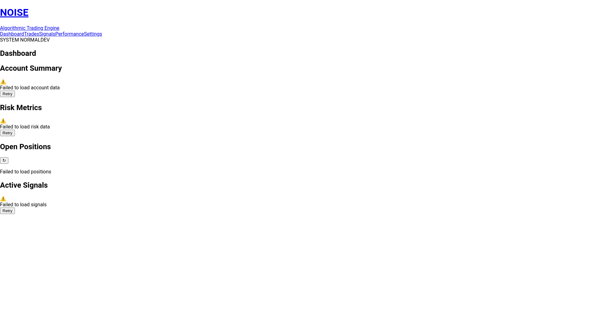 website screenshot of https://noise-dashboard.pages.dev/