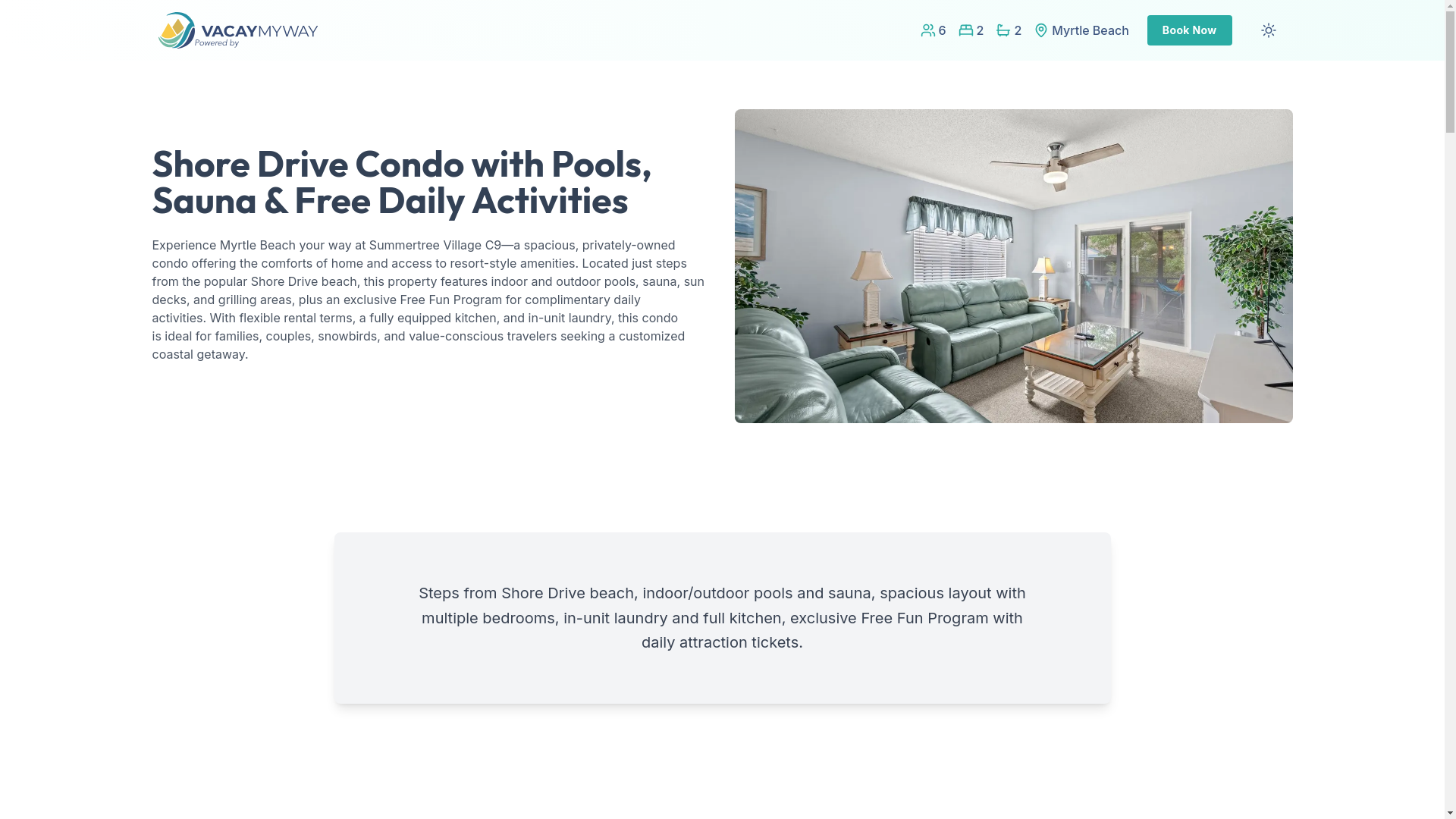 website screenshot of https://beachsideveranda.house/