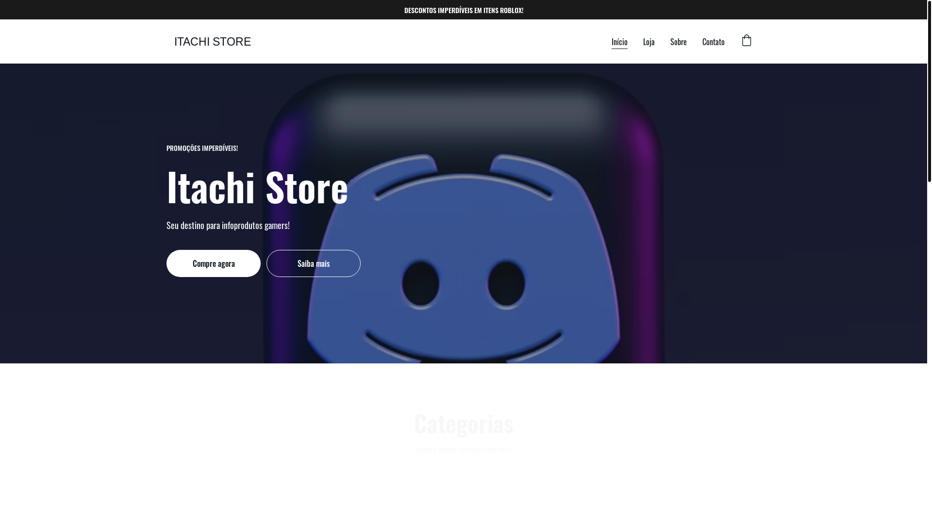 website screenshot of https://storeitachi.com.br/