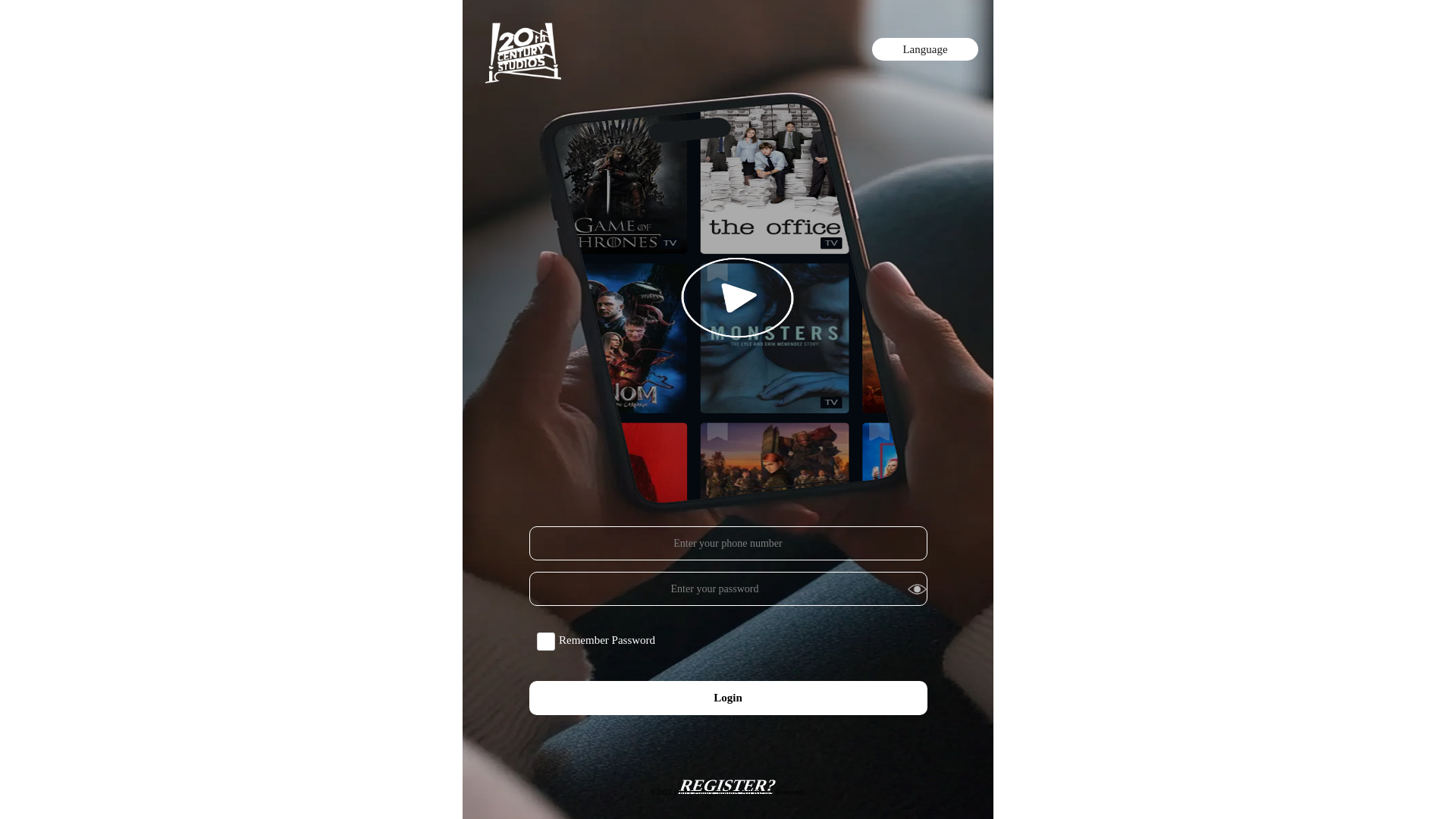website screenshot of https://20thcenturystndios.com/