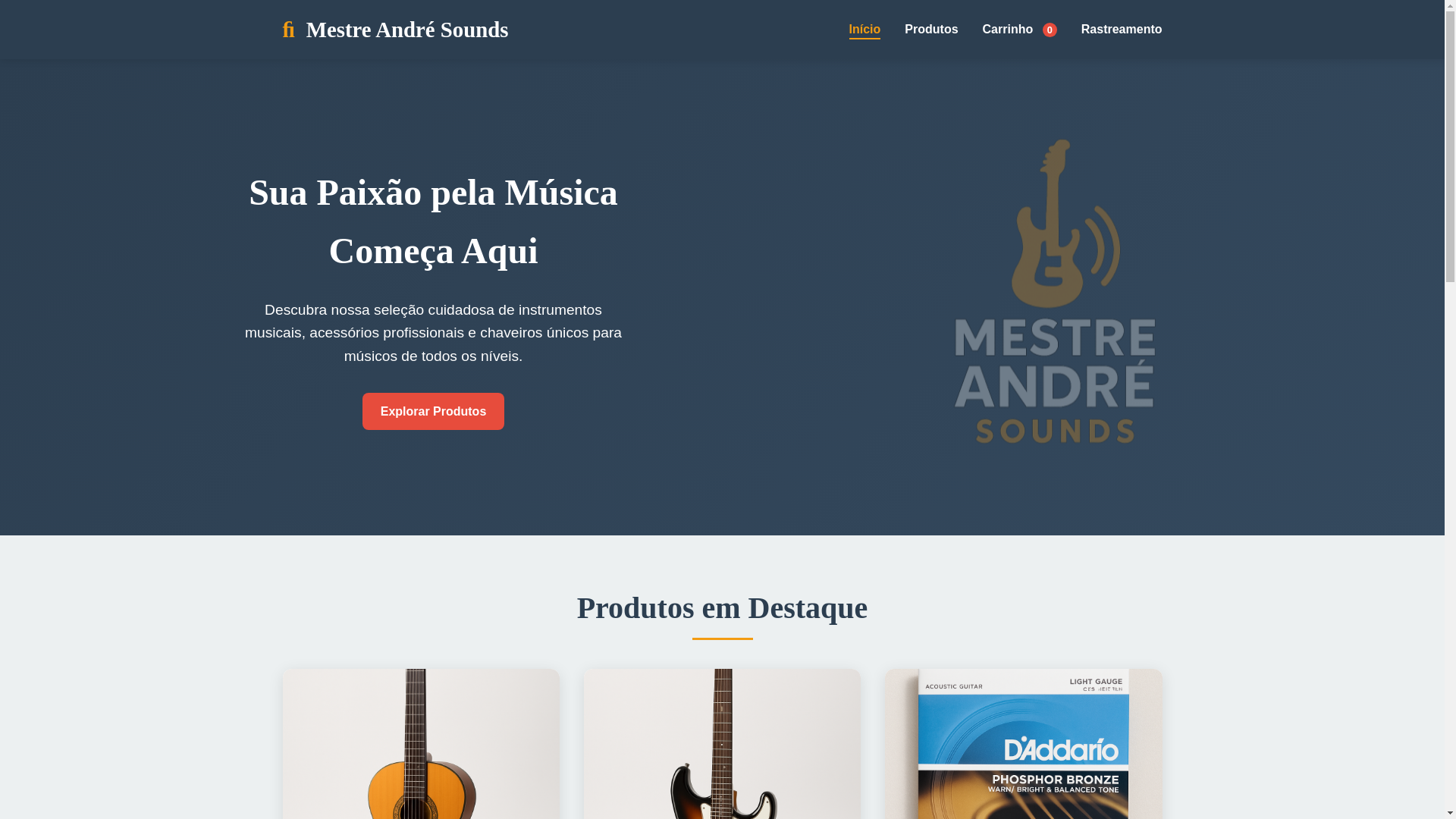 website screenshot of https://mestre-andre-sounds.pages.dev/