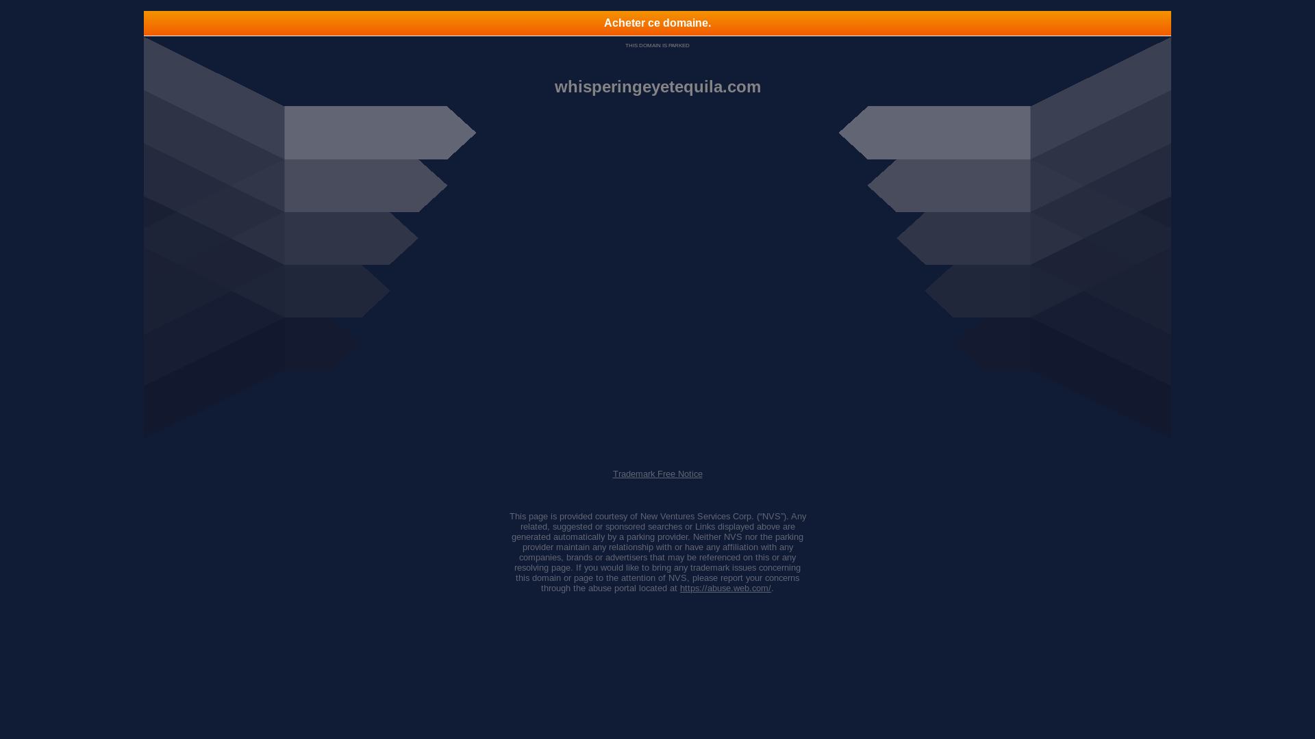 website screenshot of https://whisperingeyetequila.com/