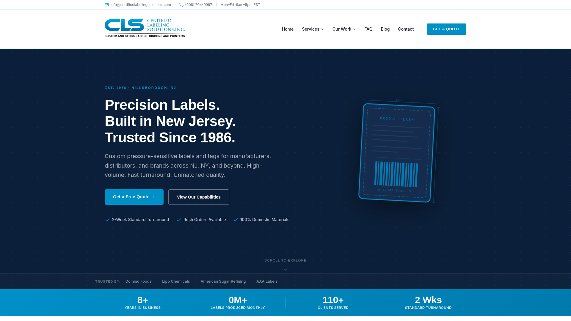 website screenshot of https://certified-labeling.pages.dev/