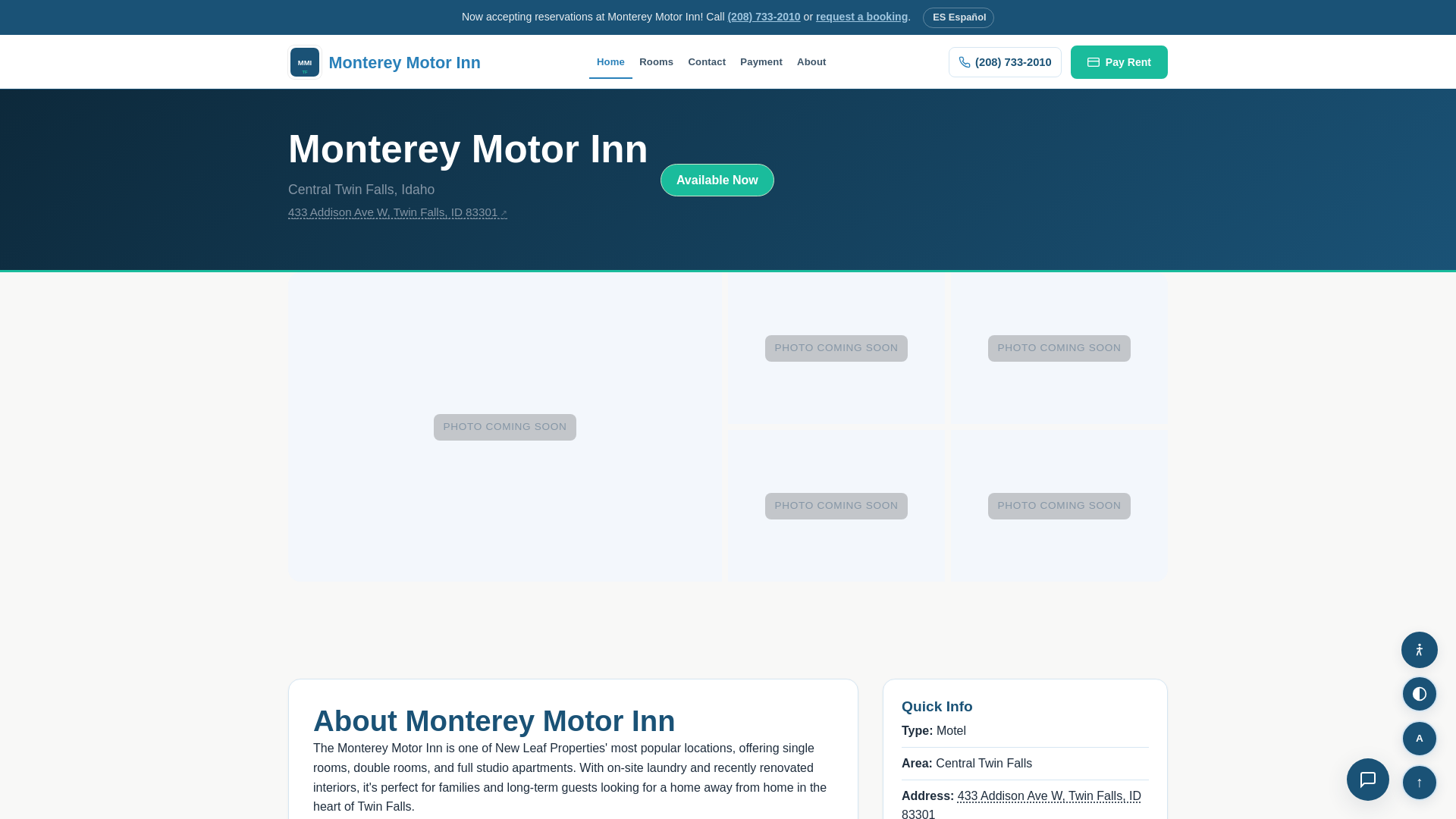 website screenshot of https://montereytf.com/