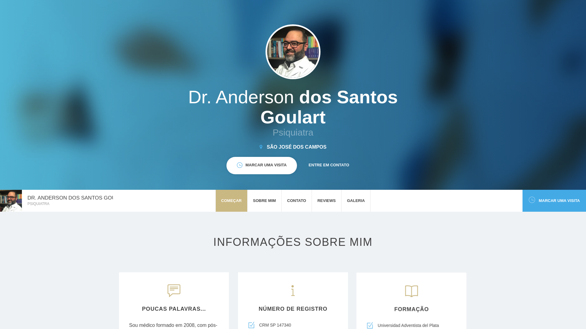 website screenshot of https://drandergoulart.com/