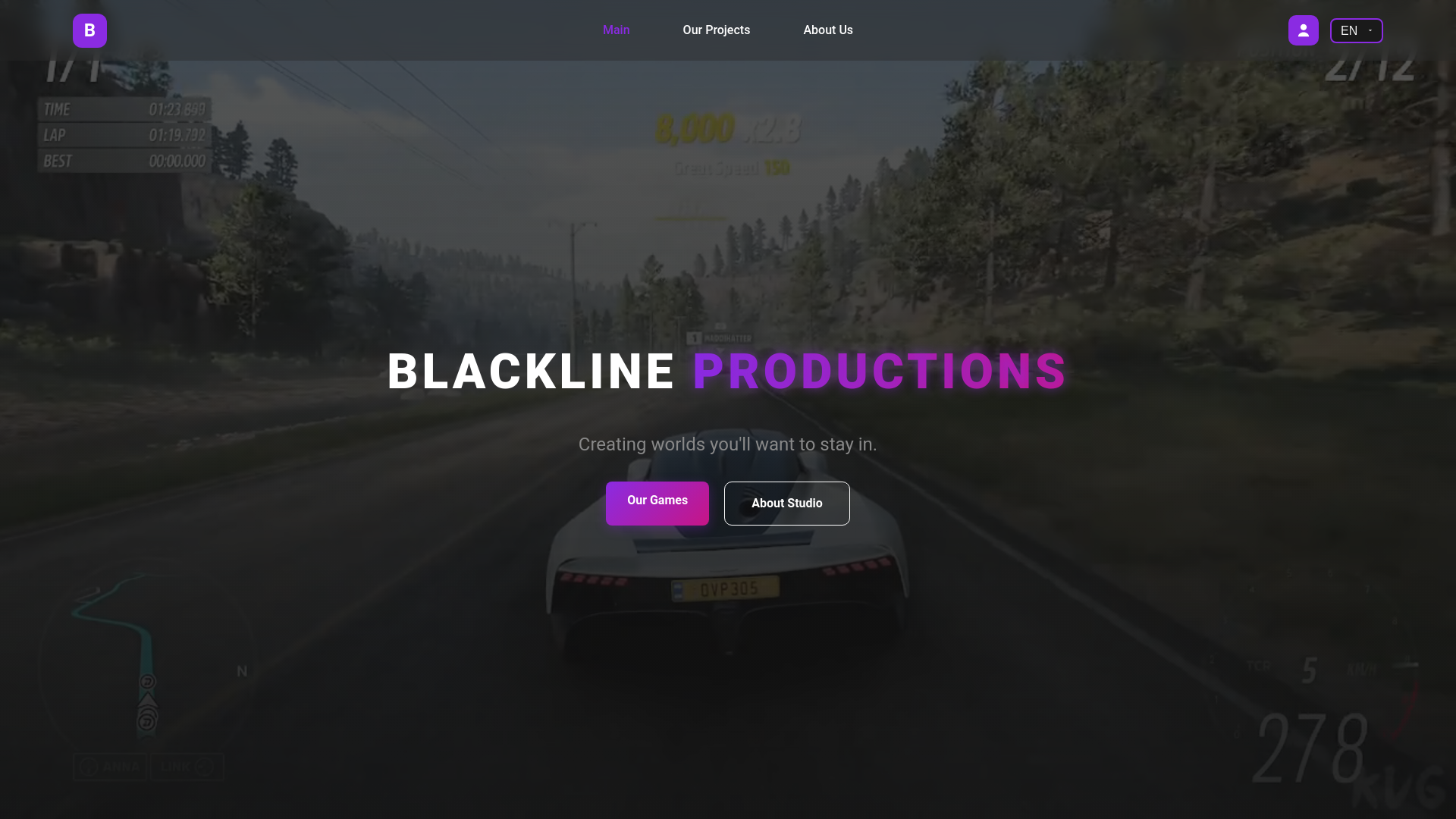 website screenshot of https://blackline-productions.pages.dev/