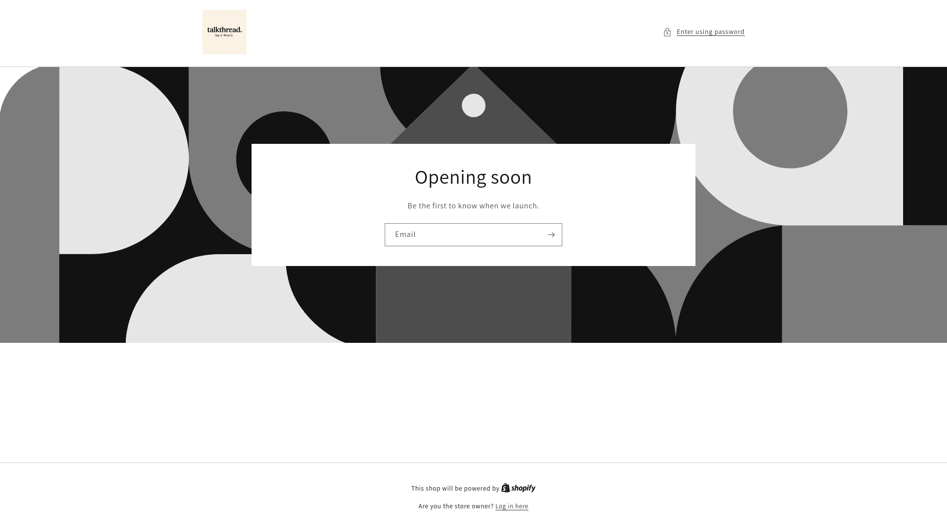 website screenshot of https://talkthreadco.com/