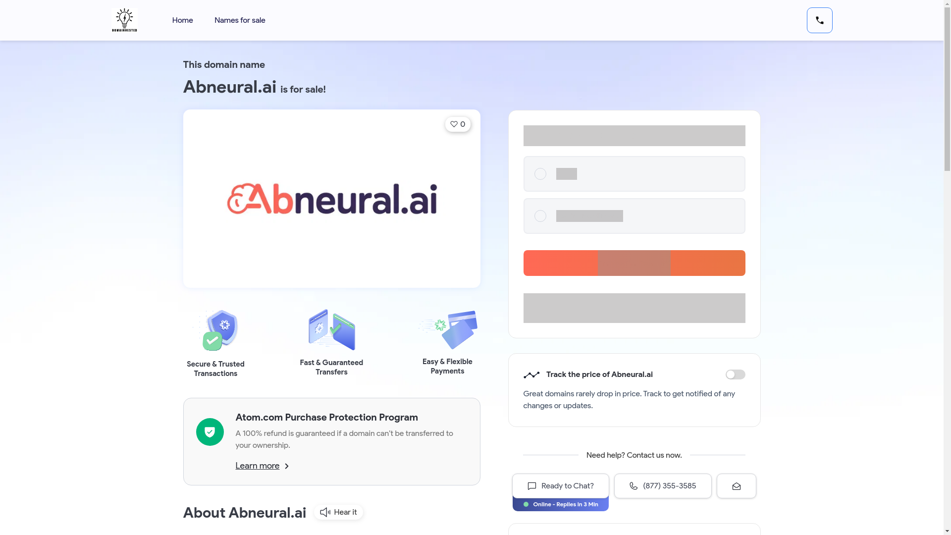 website screenshot of https://abneural.ai/