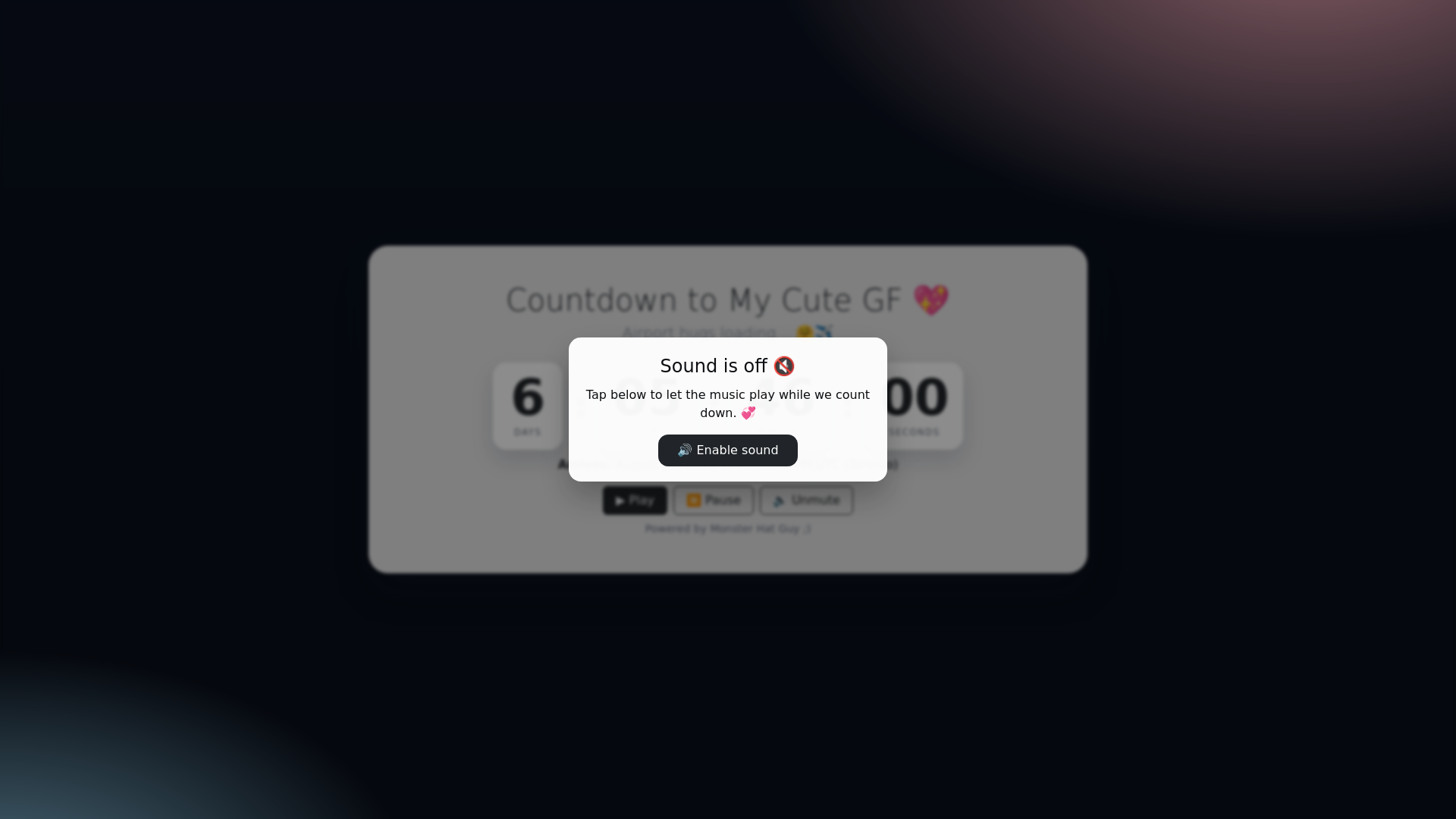 website screenshot of https://seeyousoonmylove.pages.dev/