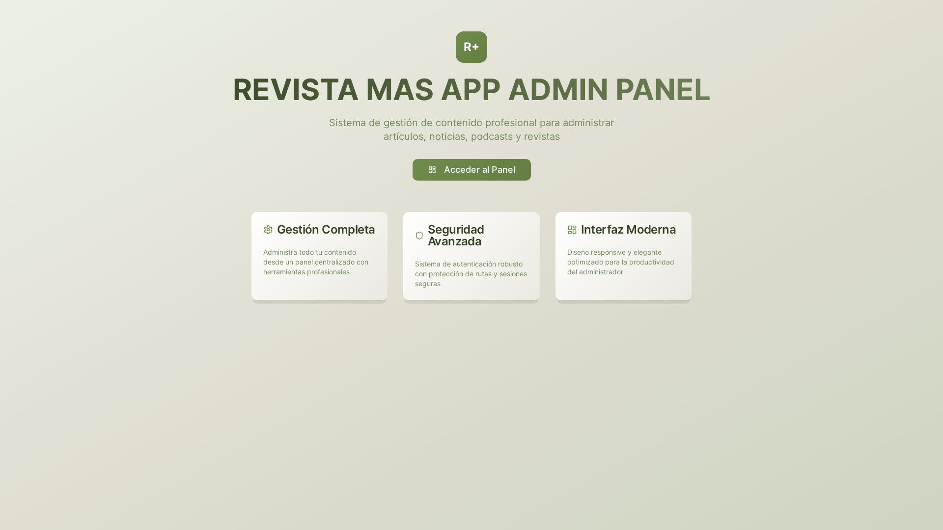 website screenshot of https://revistamasappadmin.com/