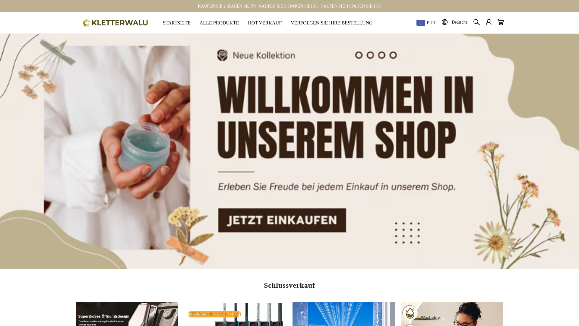 website screenshot of http://kletterwalu.de/
