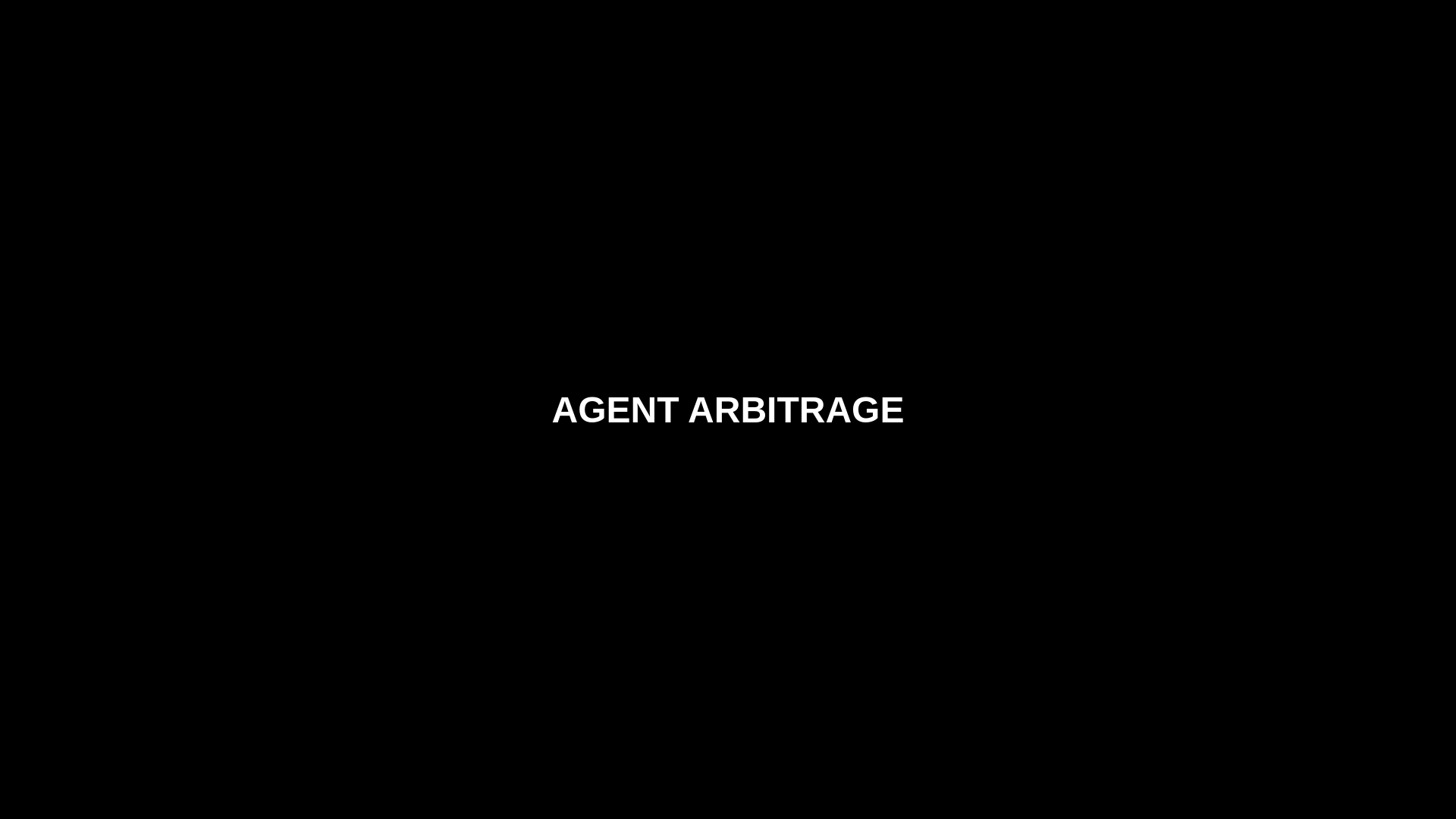 website screenshot of https://agentarbitrage.co/