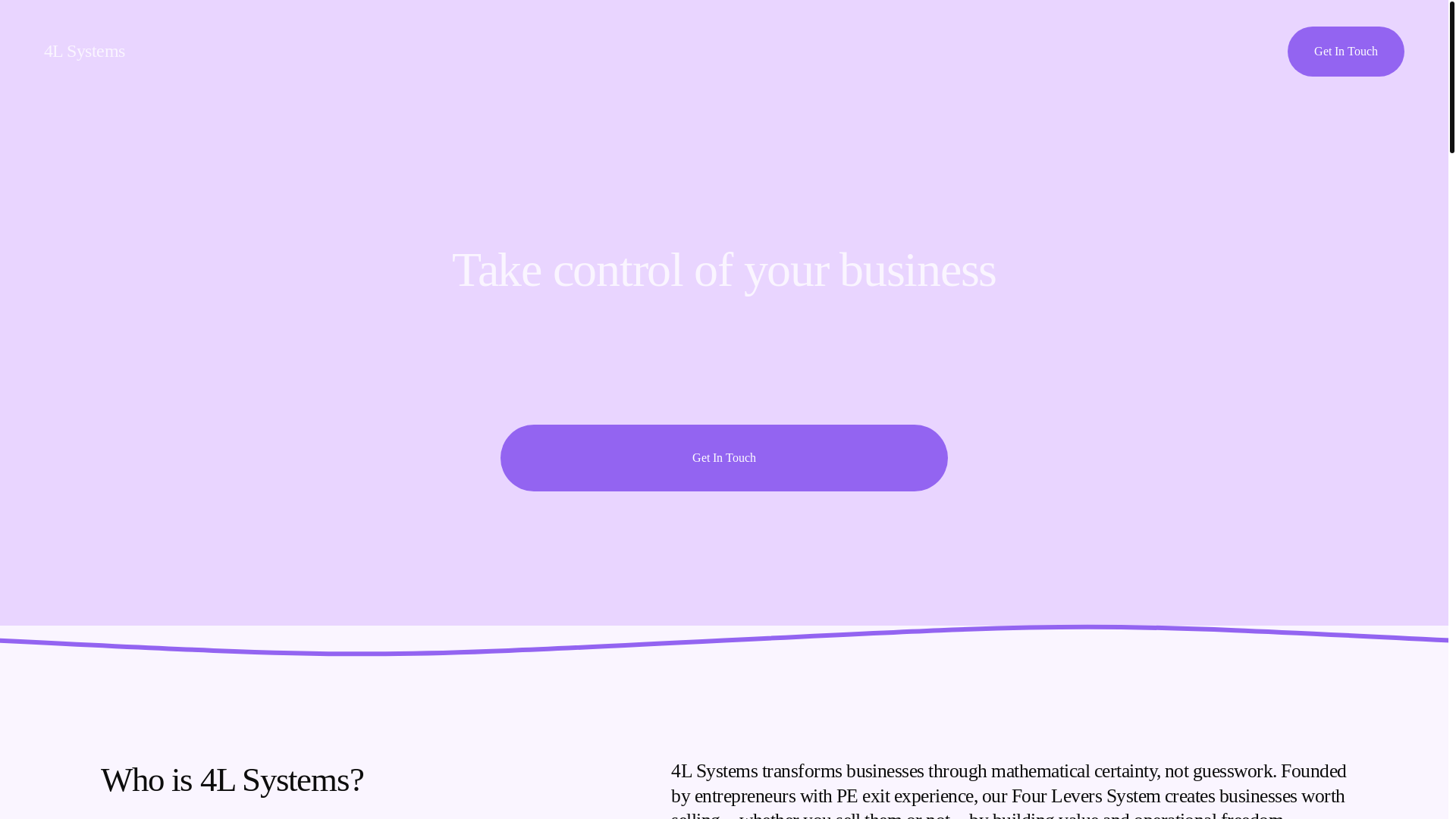website screenshot of https://4lsystems.com/