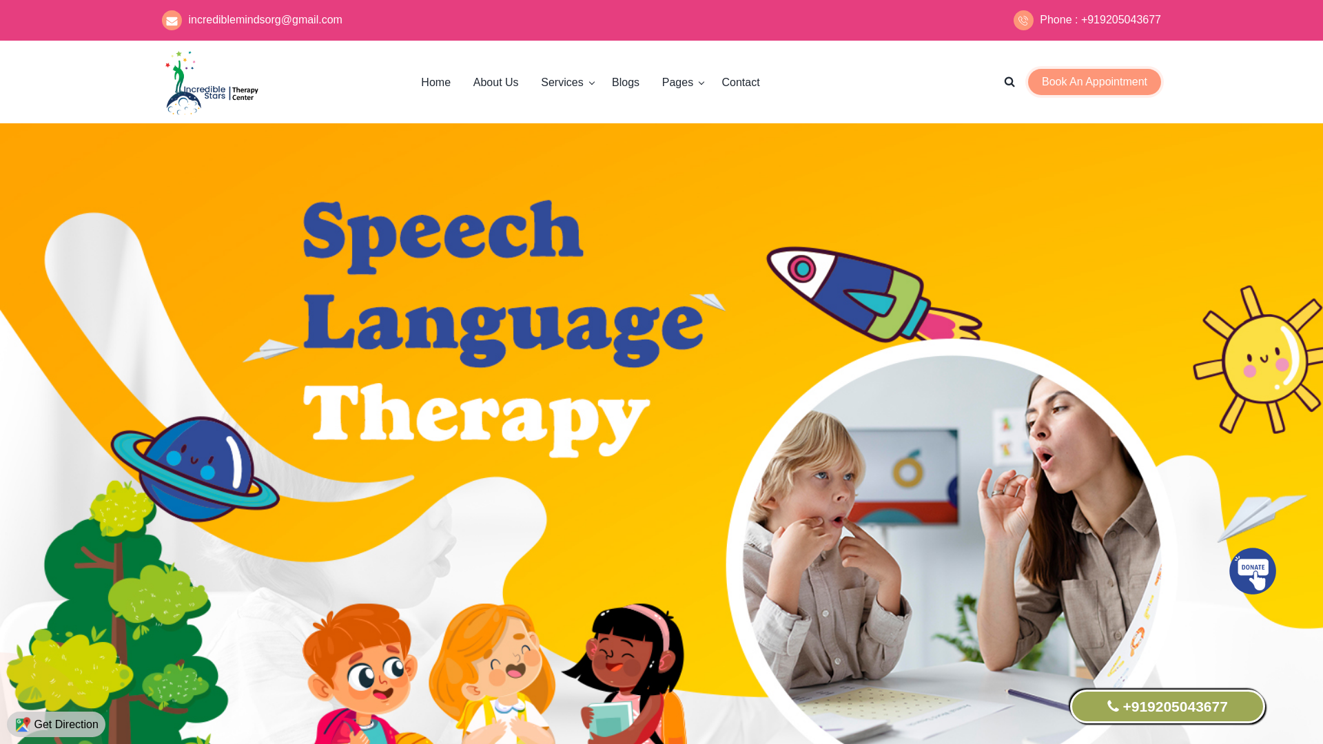 website screenshot of https://incrediblestarslearningfoundation.com/