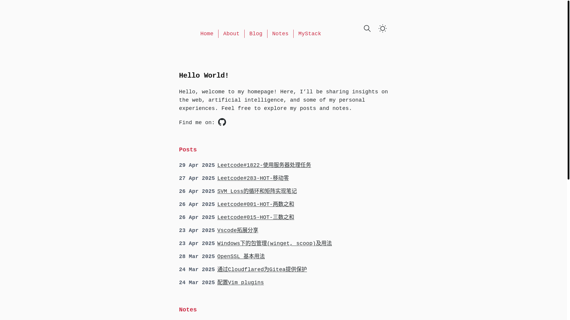 website screenshot of https://liuyang-dev.pages.dev/