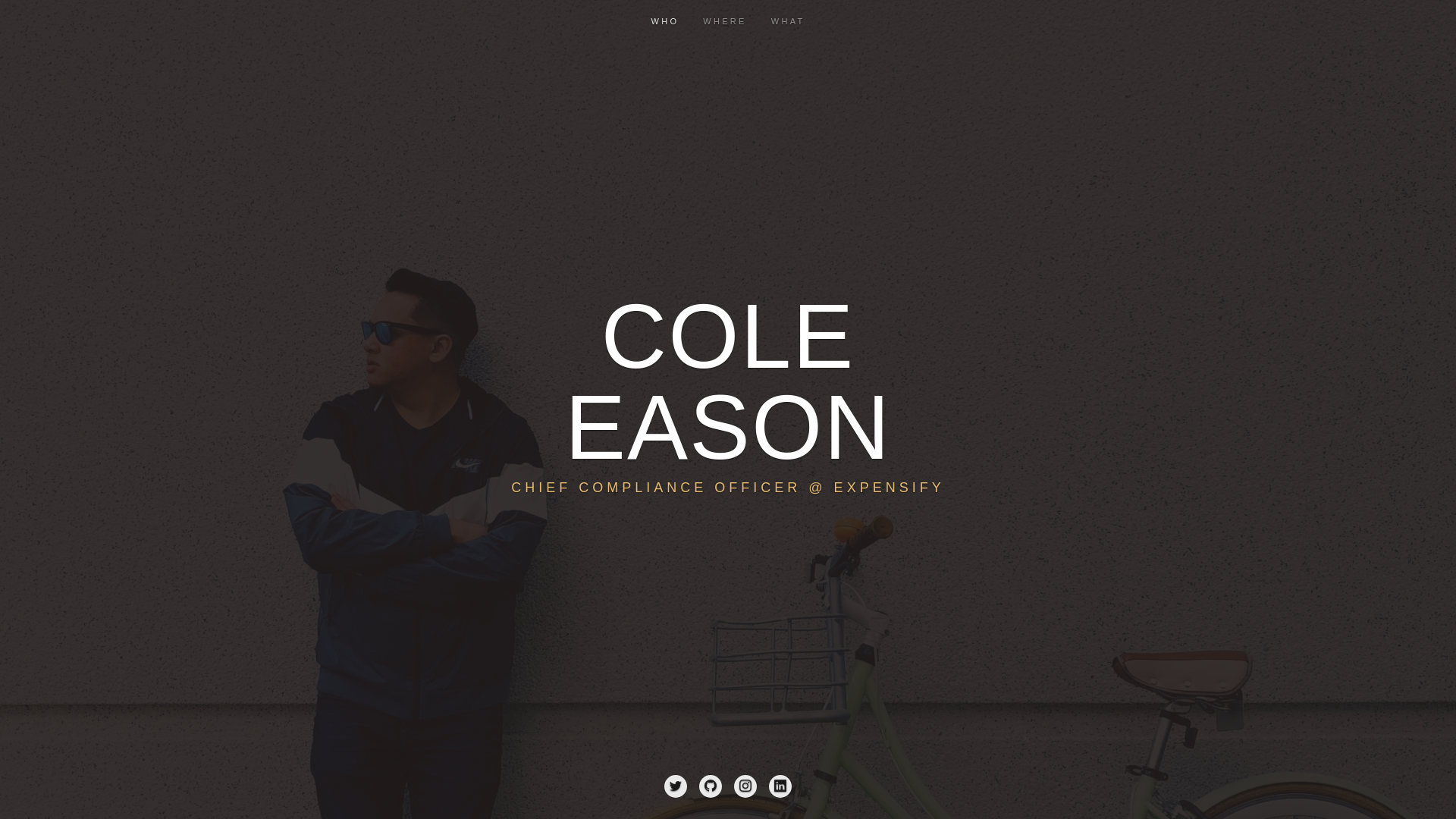 website screenshot of https://coleeason.pages.dev/