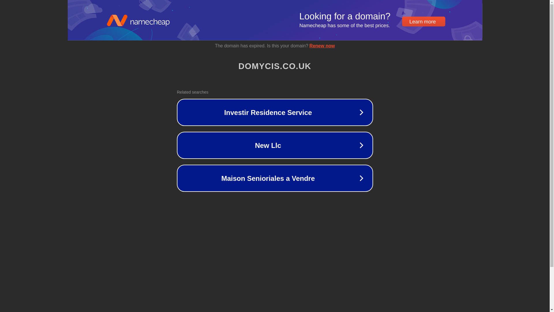 website screenshot of https://domycis.co.uk/